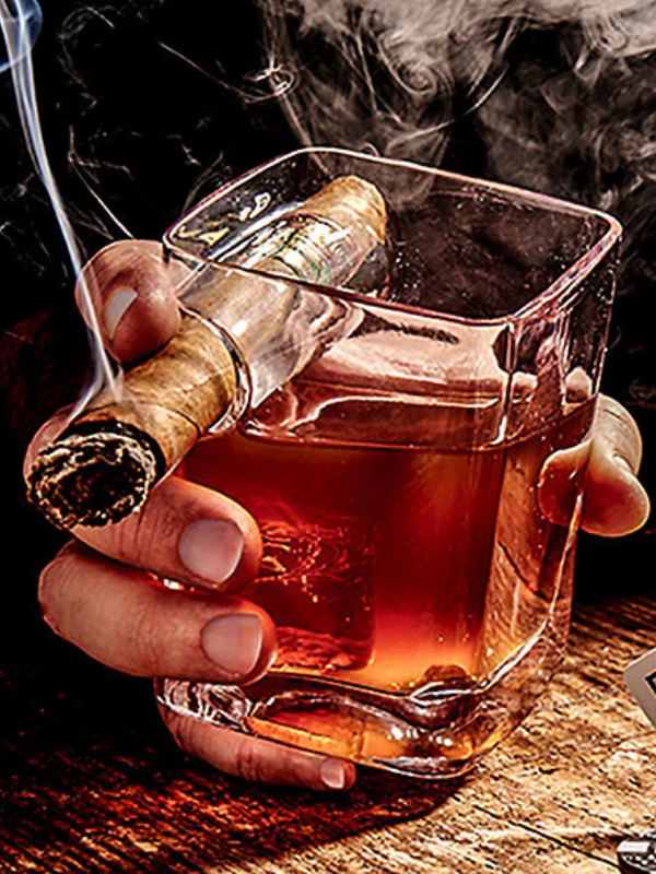 Premium Cigar Glass by Corkcicle – Insulated Whiskey Glass for Cigar Lovers – Perfect for Bourbon, Scotch & Relaxing at Home or Outdoor Gatherings