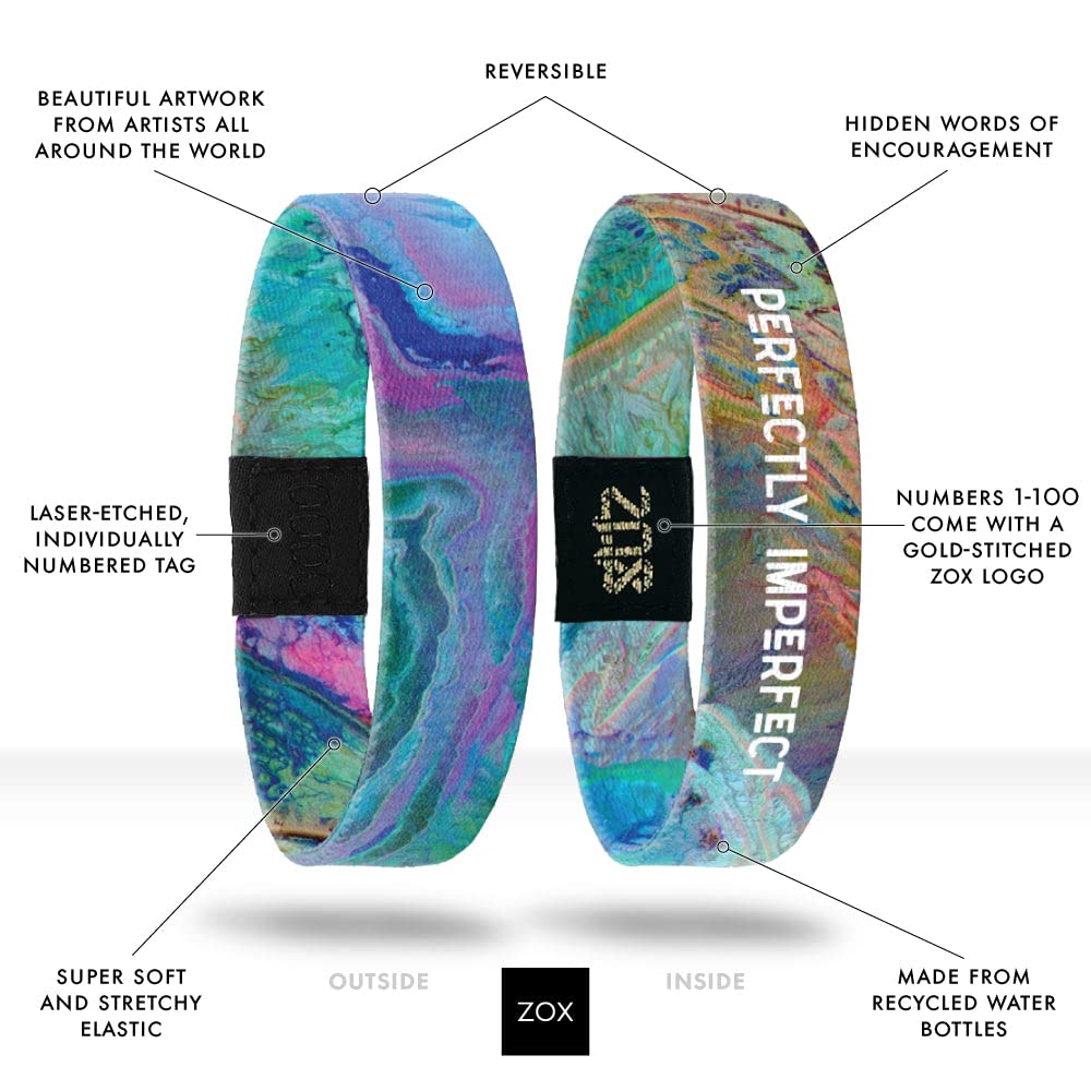 ZOX Stretchy Motivational Bracelets for Men & Women - Elastic Wristbands with Inspirational Affirmations & Artistic Designs - Perfect Gift for All Ages | Daily Wear, Yoga, Workout & Fashion Accessory