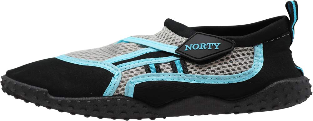 NORTY Men's Aqua Sock Water Shoes - Lightweight Slip-On Swim Shoes for Beach, Pool, Surfing & Water Sports - Runs Small (Size Up Recommended) - Perfect for Swimming, Kayaking & Outdoor Activities