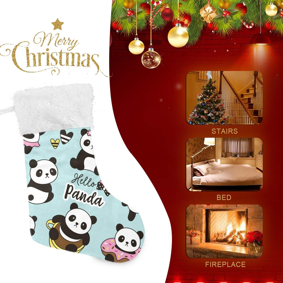 Funny Panda Christmas Stockings - 17