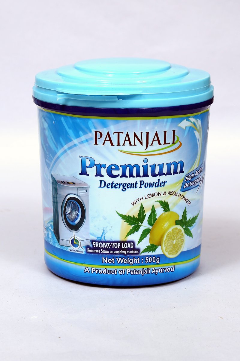 Patanjali Premium Detergent Powder 500g - Natural & Powerful Laundry Detergent for Whites & Colors - Ideal for Washing Machines & Hand Wash