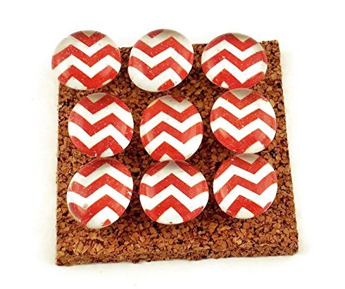 Red Chevron Push Pins for Bulletin Boards, Memo Boards & Office Organization - Perfect for Home, Office & Classroom Use (P118)