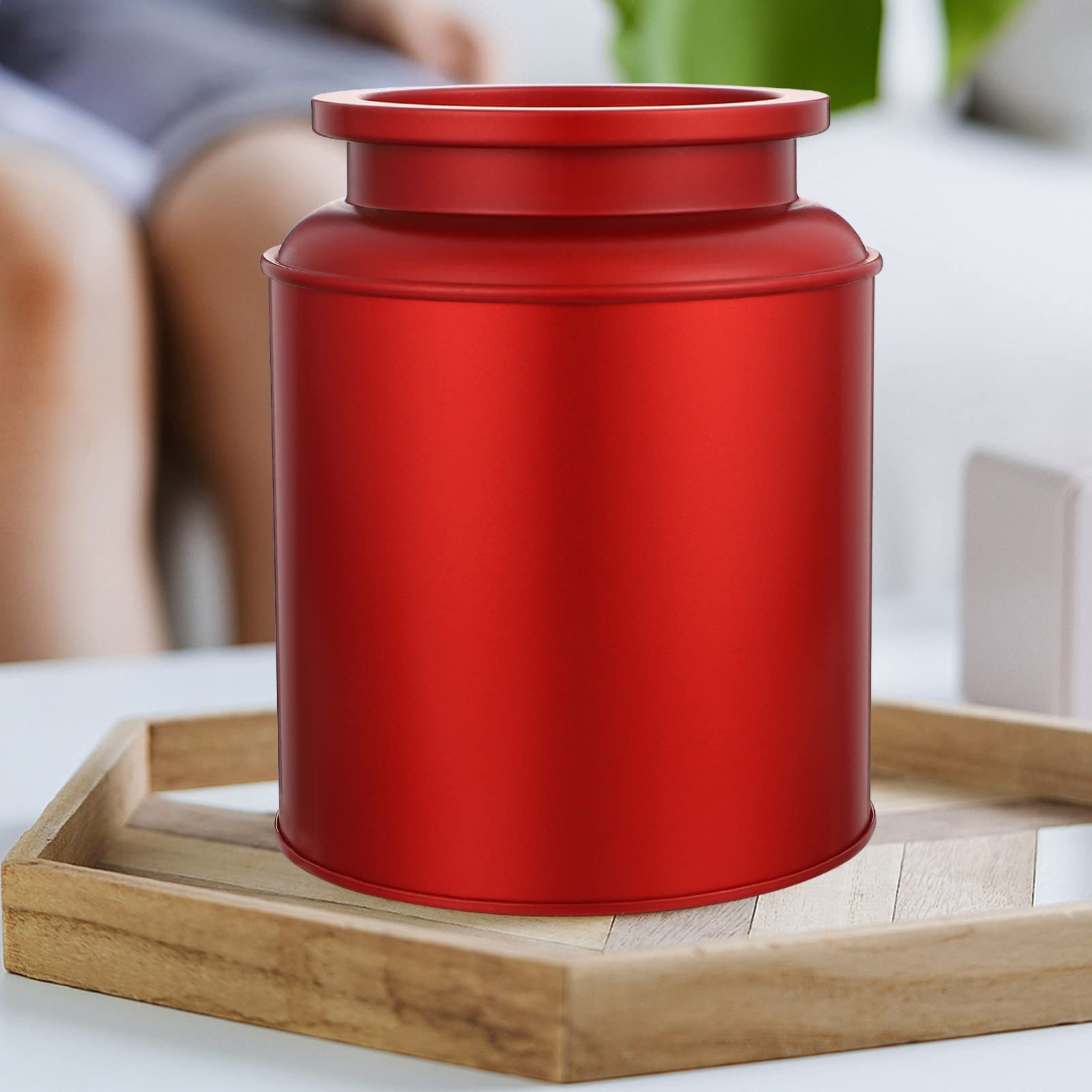 Premium Airtight Tin Tea Canister - Elegant Tinplate Tea Leaves Storage Container for Loose Leaf Tea, Coffee & Herbs | Perfect for Kitchen, Pantry & Tea Gift Sets