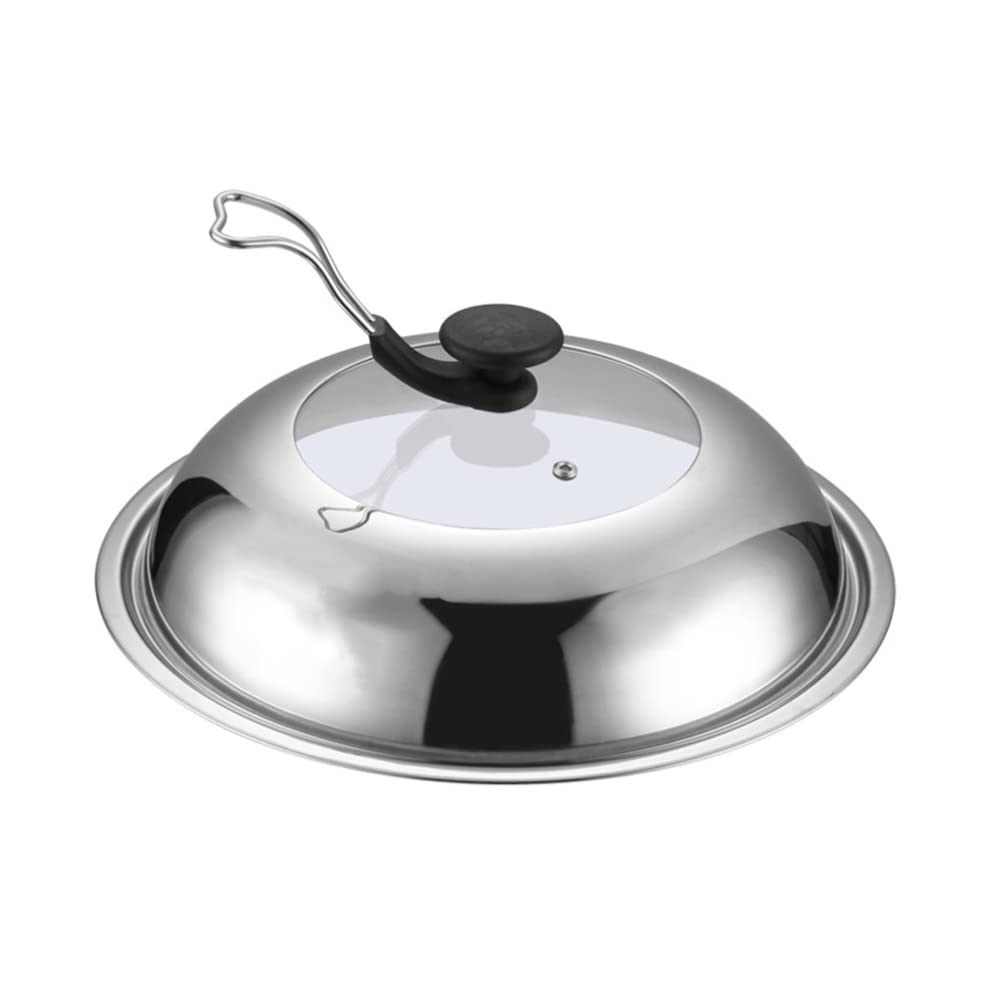1pc Universal Stainless Steel Pot Lid Cover - Food Fresh-Keeping, Anti-Scald Cooking Tool for Pans | Durable Cookware Accessory for Kitchen, Camping & Outdoor Cooking