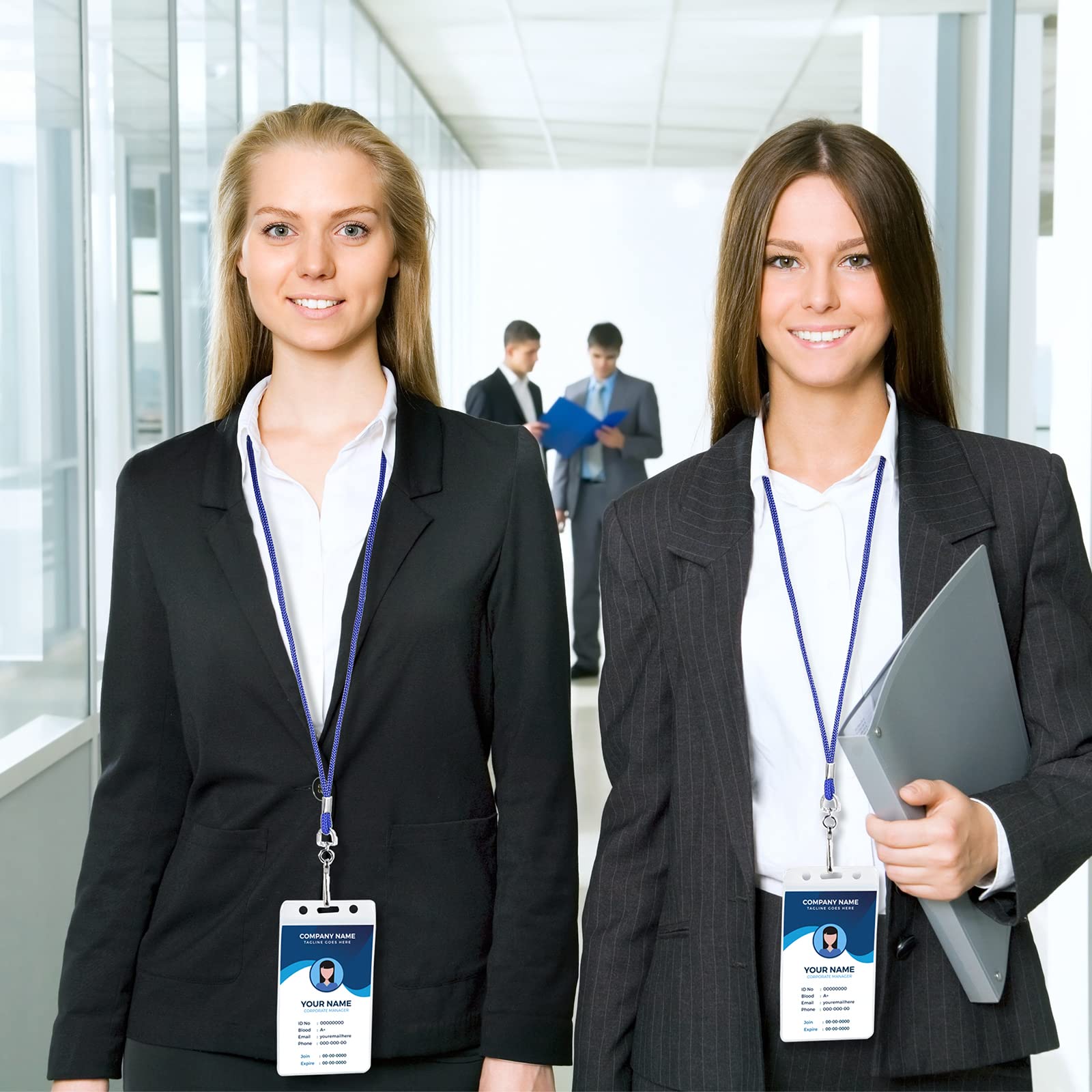 150 Pcs ID Badge Lanyards with Swivel Hook - Thin Neck Strap for Safety & Business Cards - Office & School Use