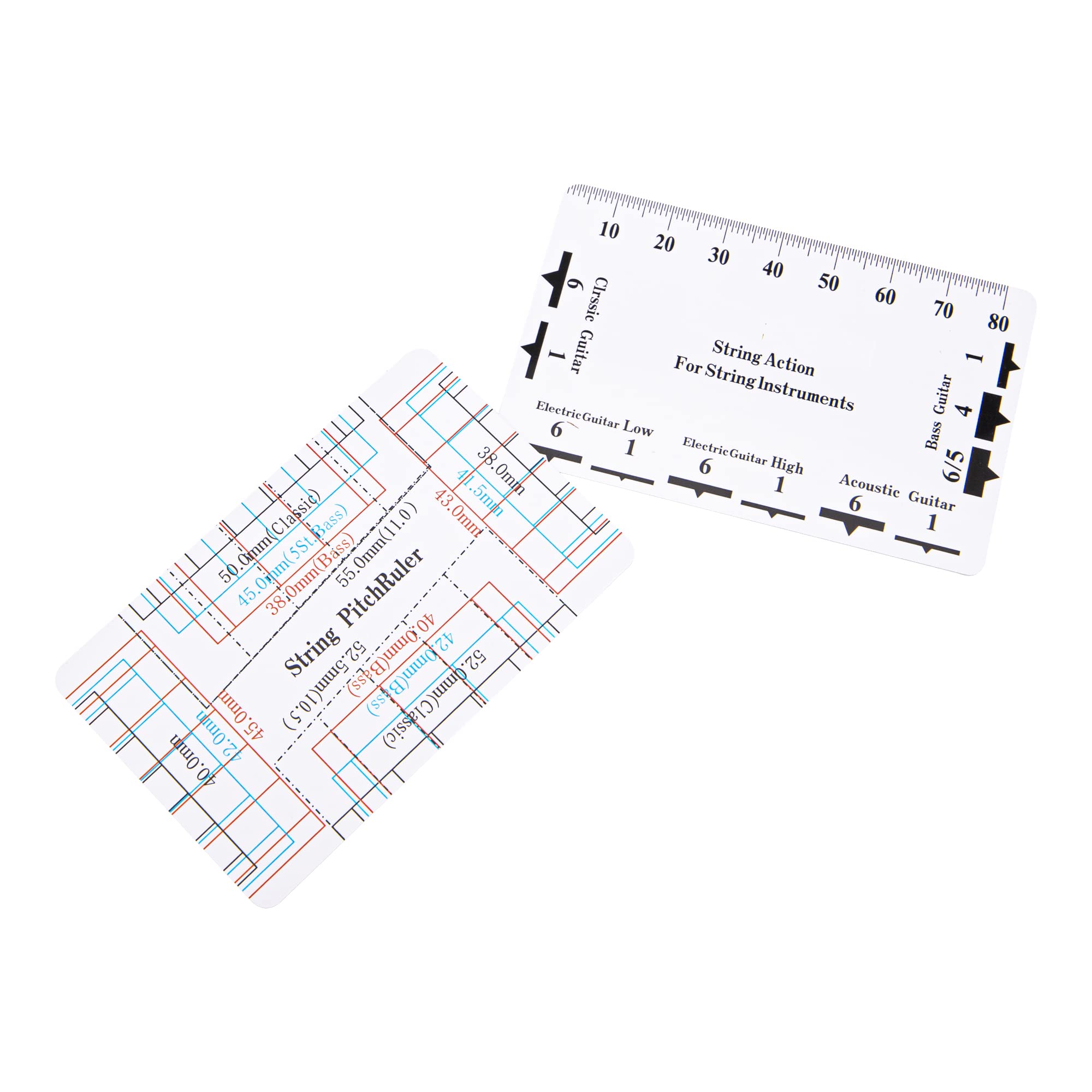 3Pcs Yootones String Action Ruler Gauge - Precision Measuring Tool for Electric & Acoustic Guitar Bass - Perfect for Guitar Setup, Maintenance & Playability Adjustment