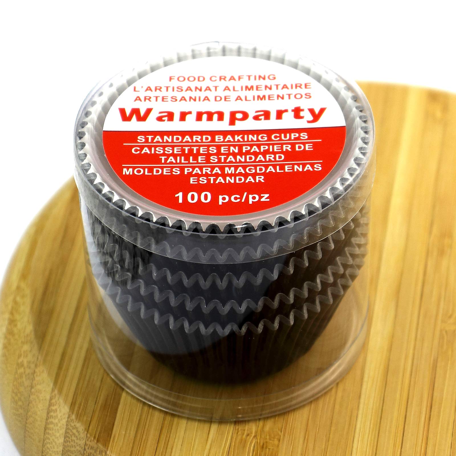 Premium Black Foil Cupcake Liners - Standard Size Baking Wrappers (100 Count) - Perfect for Birthday Parties, Wedding Desserts & Holiday Baking