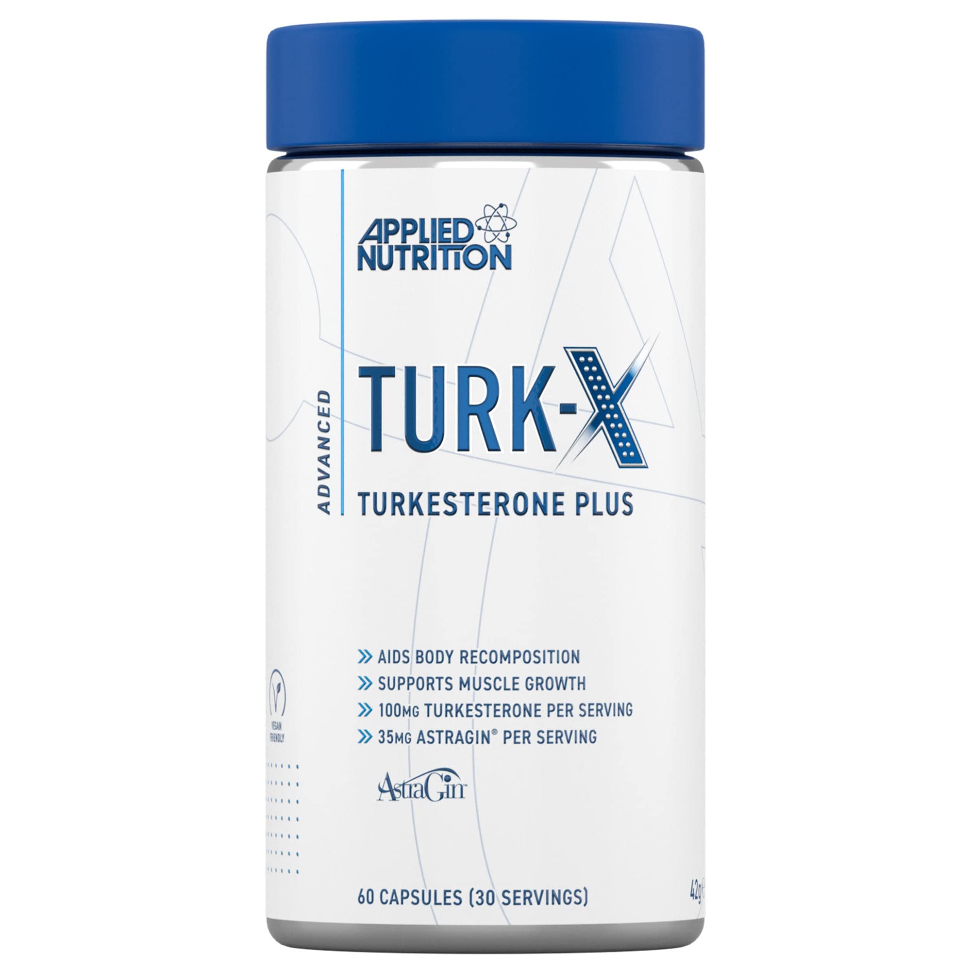 Applied Nutrition Turk X 60 Capsules - Natural Testosterone Booster & Muscle Growth Supplement for Men | Pre-Workout & Post-Workout Support