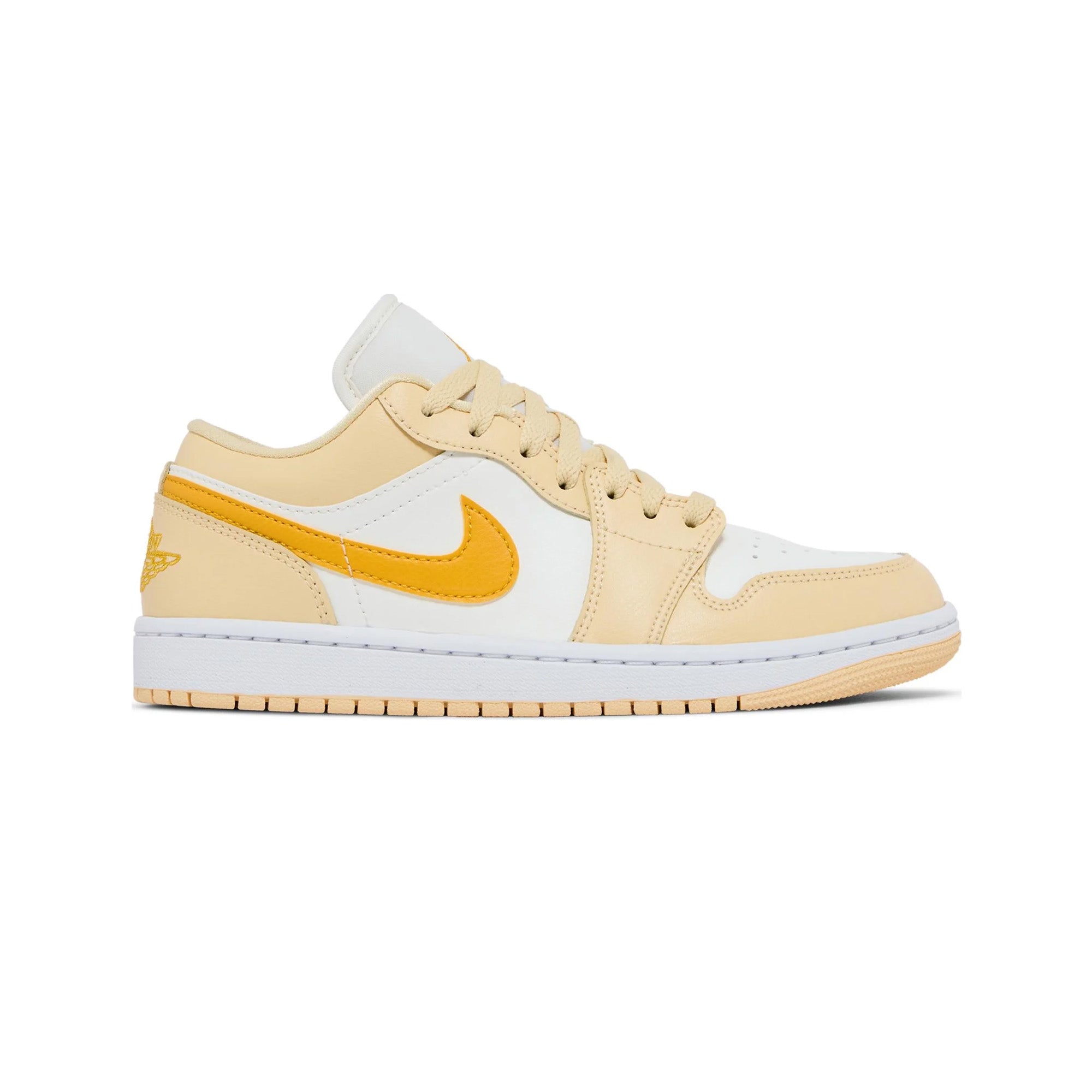 Air Jordan 1 Low 'Sail Yellow Ochre' Women's Sneakers (2024) - Retro Basketball Shoes for Casual Wear & Street Fashion