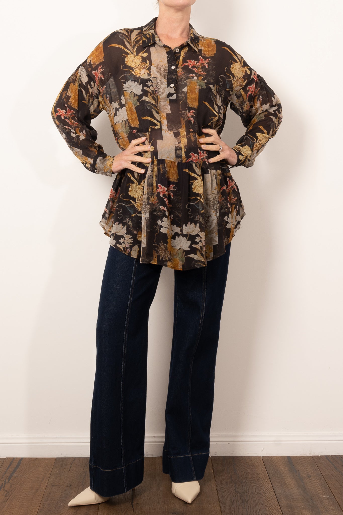 Trelise Cooper Button Up Blouse for Women - Elegant Floral Print Top for Work, Office & Casual Wear | Perfect for Spring & Summer Outfits