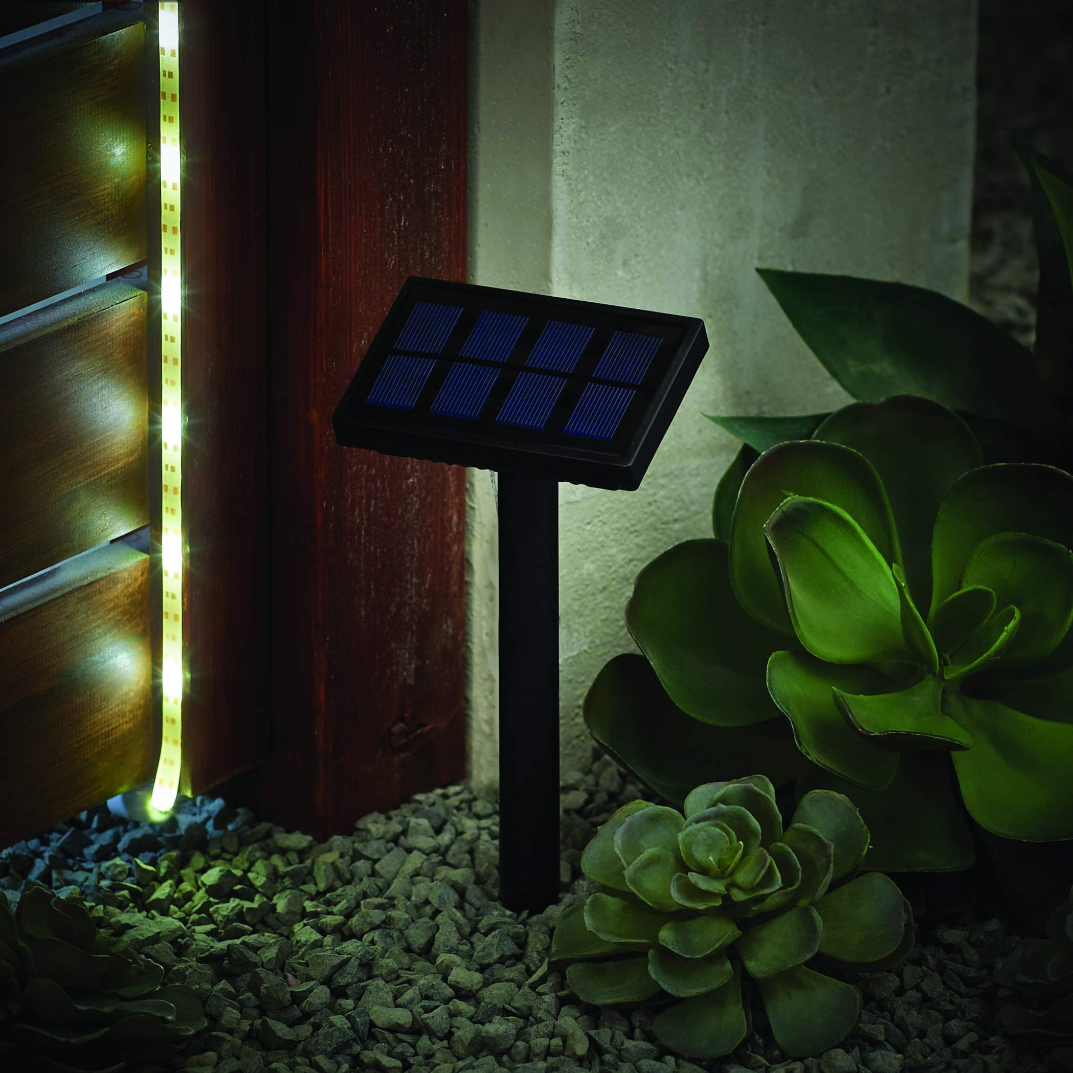 16ft Solar Tape Lights Waterproof - Deck Impressions Weatherproof LED Strip with Still/Flashing Modes - Perfect for Outdoor Deck, Patio, Garden & Pathway Lighting