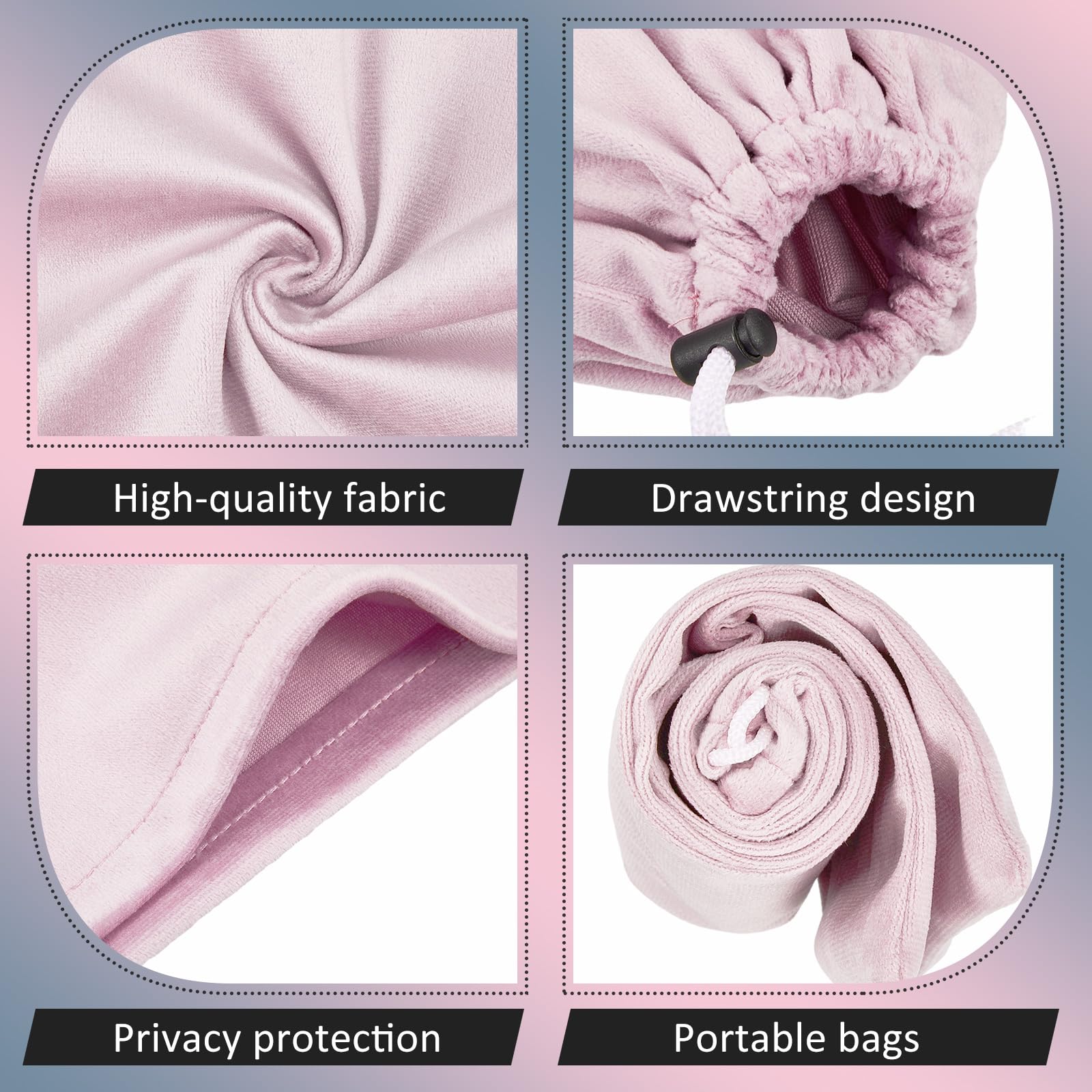 Amylove 4 Pcs Adult Toy Storage Bags - Reusable Drawstring Organizer for Home & Travel