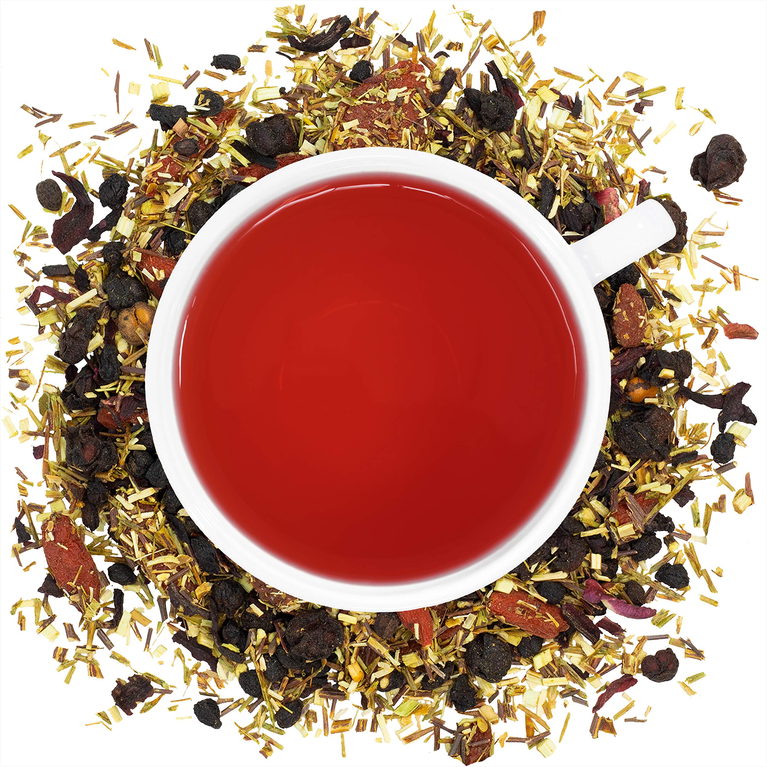 Premium Organic Vita Me Loose Leaf Tea - 2oz Bag (Approx. 30 Servings) | Full Leaf Tea Co. | Antioxidant-Rich Herbal Tea for Relaxation & Wellness | Perfect for Morning Rituals, Afternoon Tea Time & Evening Unwinding