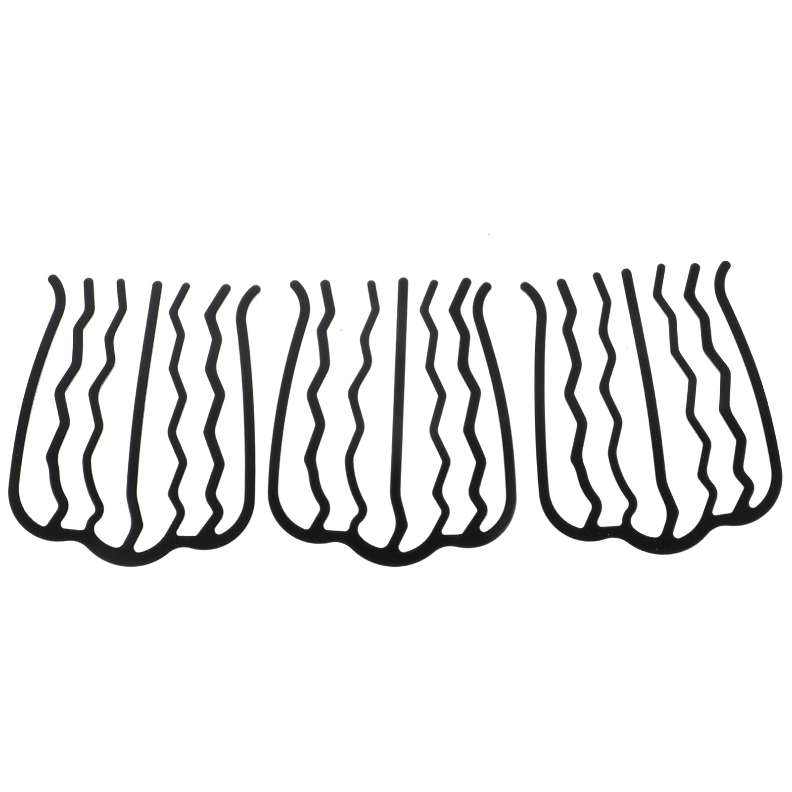OSALADI 3-Piece French Hair Side Comb Set - Black Hair Fork Clips, Flexible Hair Sticks & Pins for Women & Girls | Perfect for Updos, Buns & Vintage Hairstyles