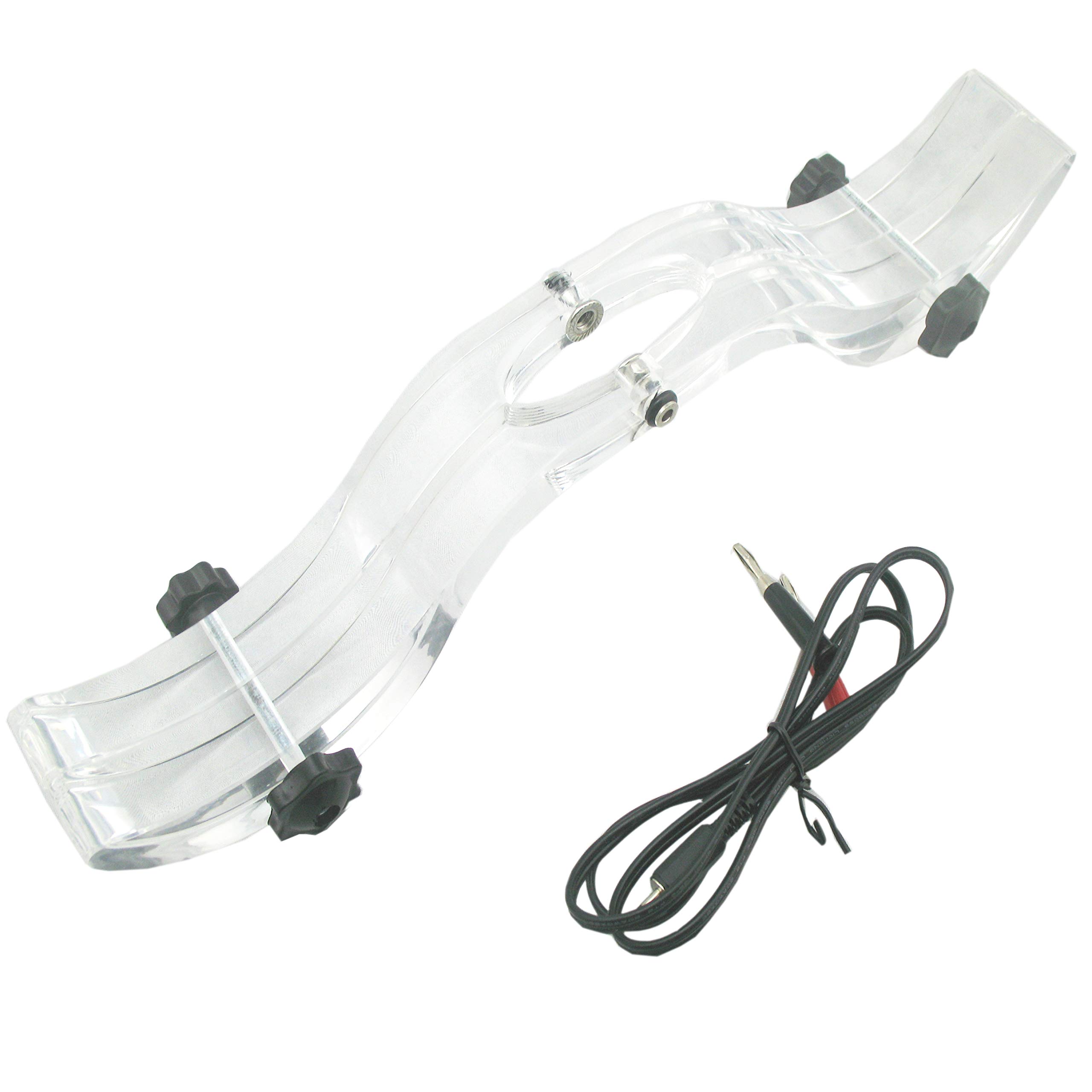 Electric Shock Acrylic Humbler with Power Box - BDSM Kneeling Punishment Toy for Men, Adjustable Restraint Device for Dominance Play - Perfect for Adult Roleplay, Bondage & Fetish Scenes