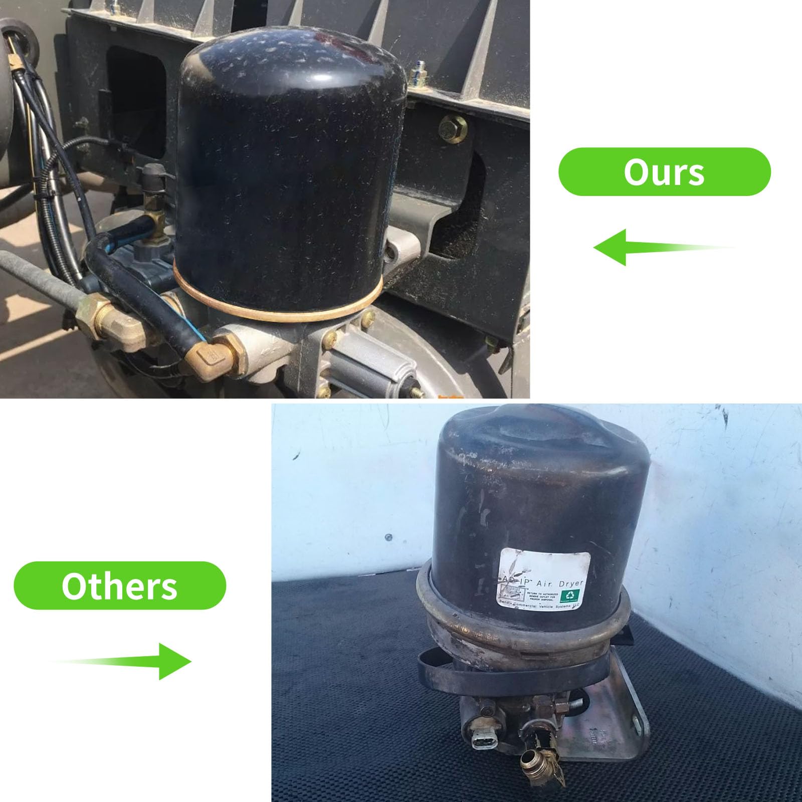 12V Air Dryer Replacement for AD-IS 801266 DC Heater - Direct Fit for Trucks & RVs - Prevents Moisture in Air Brake Systems