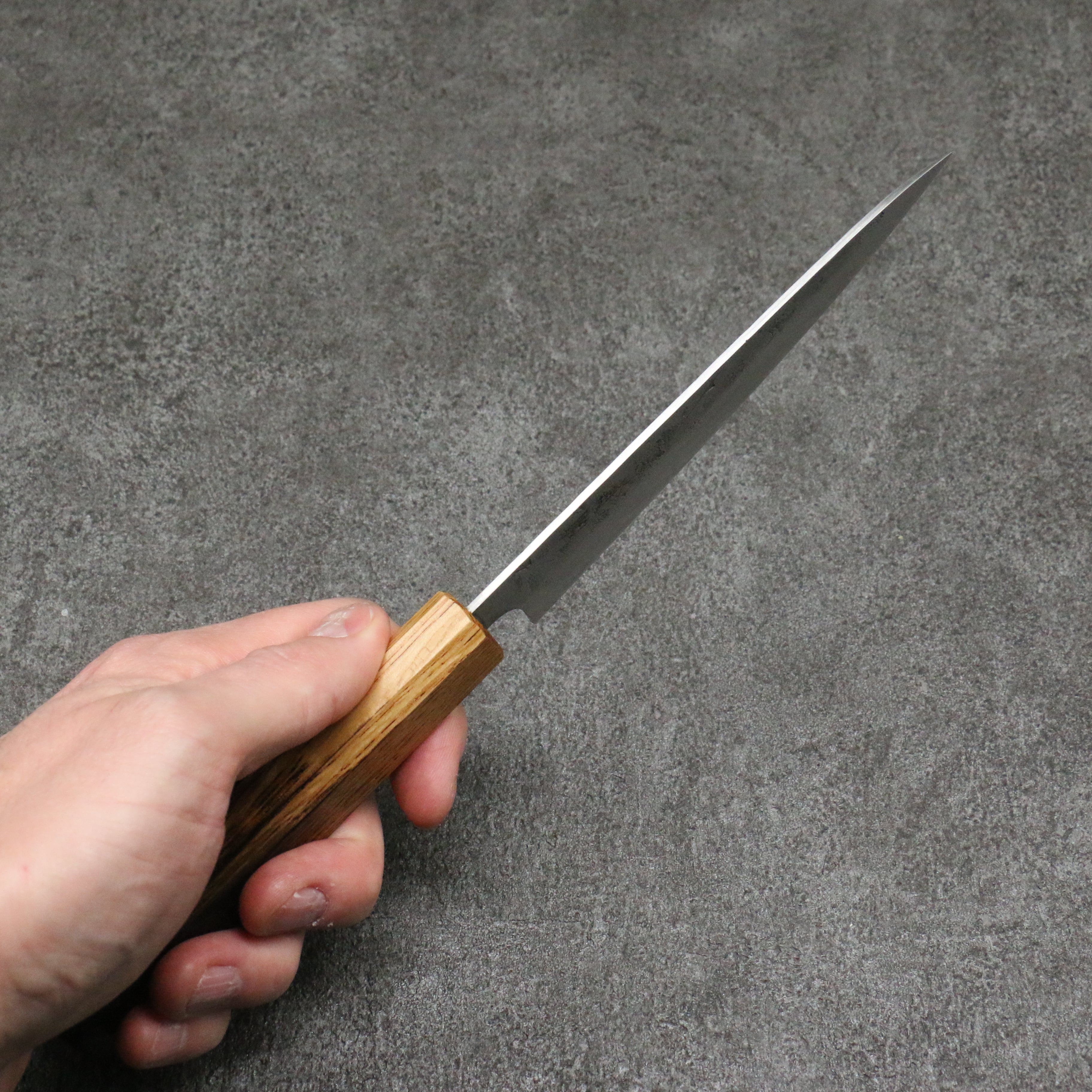Seisuke SLD Washiji Petty Utility Knife 135mm - Japanese High Carbon Steel Blade with Burnt Oak Handle - Perfect for Slicing, Chopping & Precision Kitchen Tasks