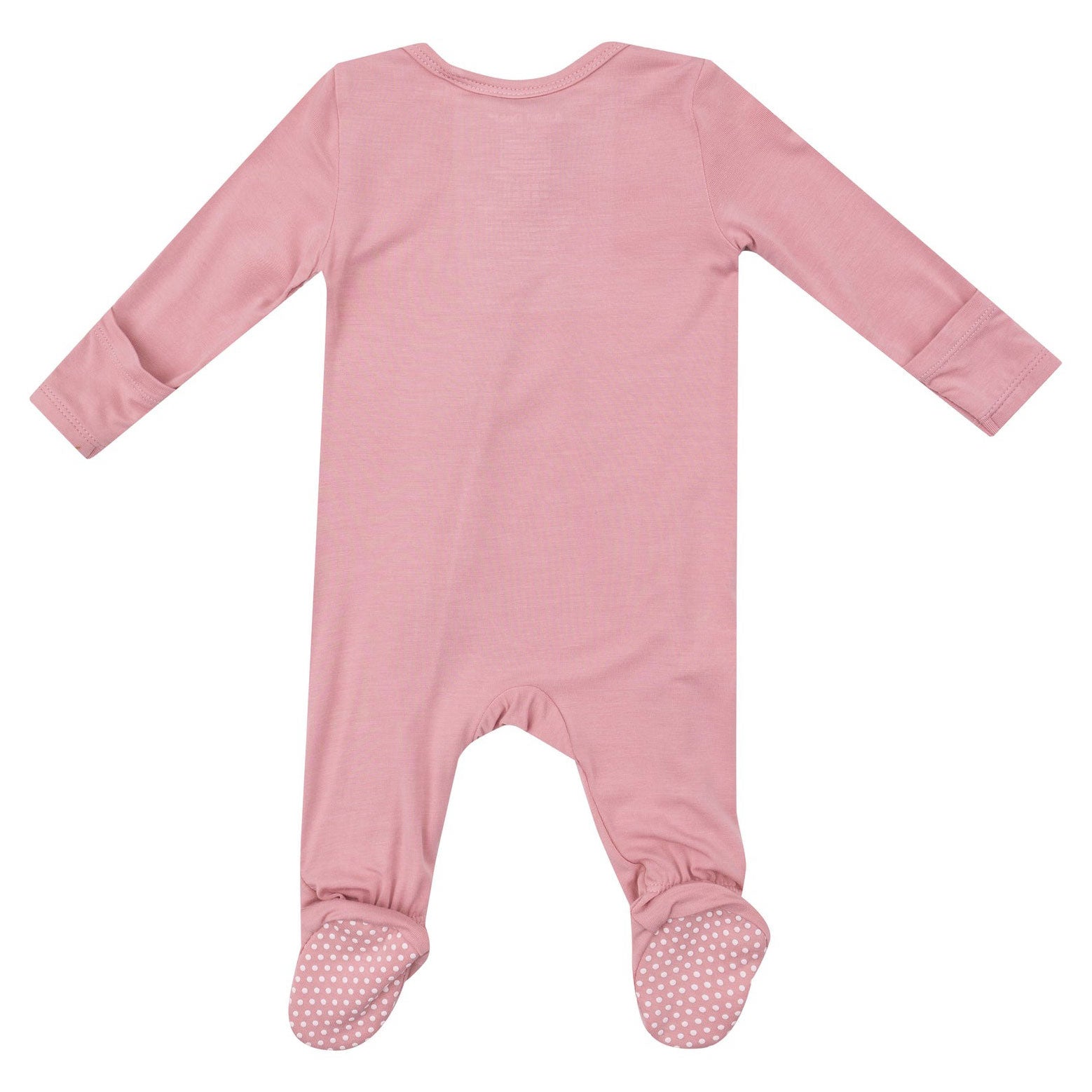 Bamboo 2-Way Zipper Footie Pajamas - Soft Bridal Rose Pink Sleepwear for Women | Perfect for Bridal Shower, Honeymoon & Cozy Nights