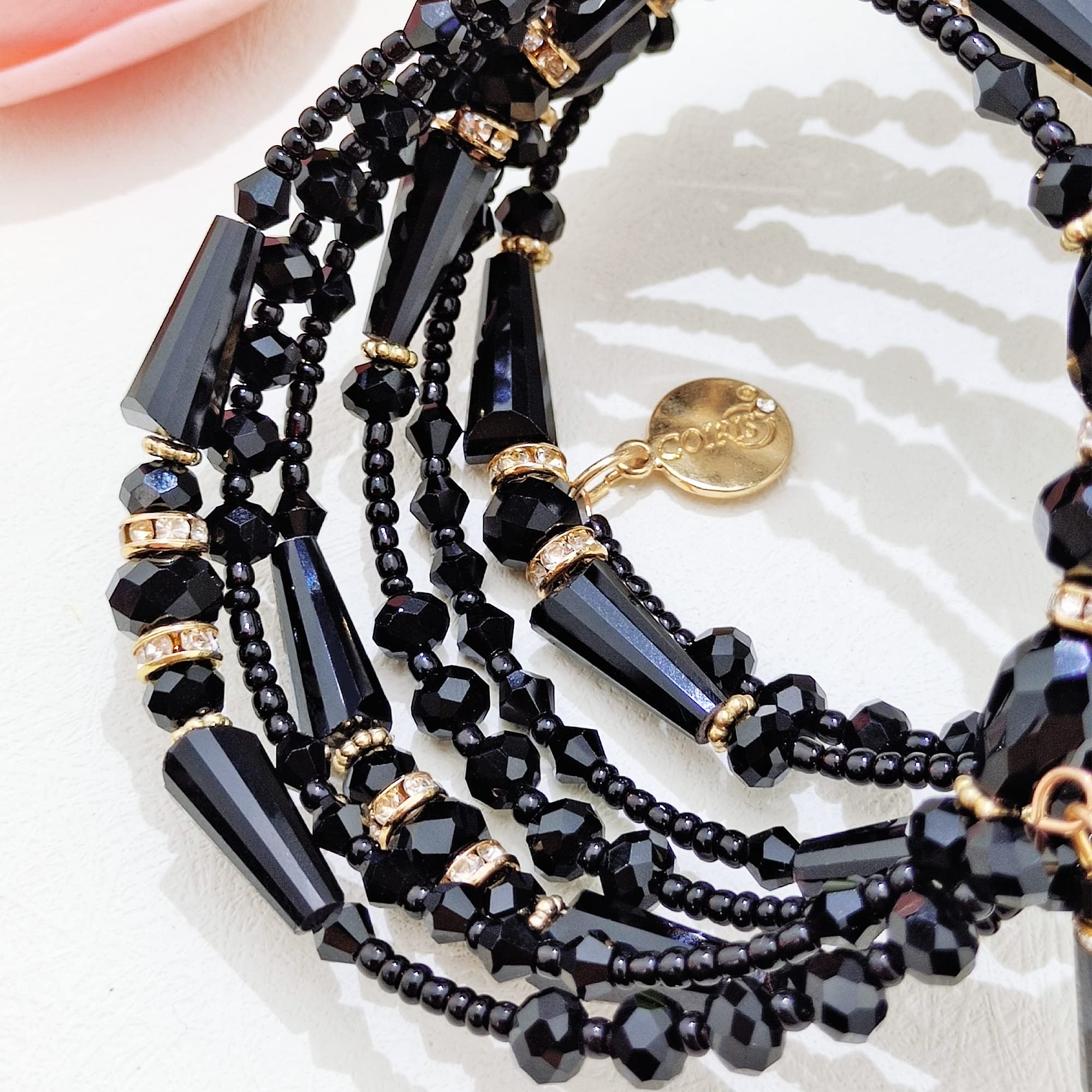 Boho Multilayer Beaded Stretch Bracelets for Women - Handmade Bohemian Charm Bangles Jewelry Set - Perfect for Festival, Beach, Party & Everyday Wear