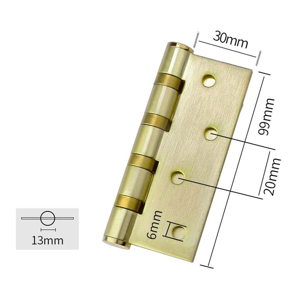 Stainless Steel Ball Bearing Door Hinges 2 Pack - Heavy Duty Folding Butt Hinges for Cabinet, Cupboard, Window & Furniture (Ideal for Home Improvement & DIY Projects)