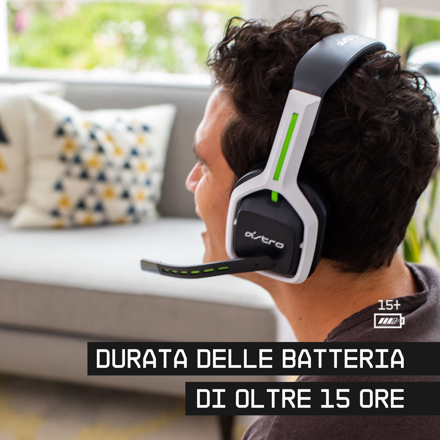 ASTRO Gaming A20 Wireless Gen 2 Headset for Xbox Series X|S, Xbox One, PC & Mac - White/Green - Perfect for Gaming, Streaming & Online Chat