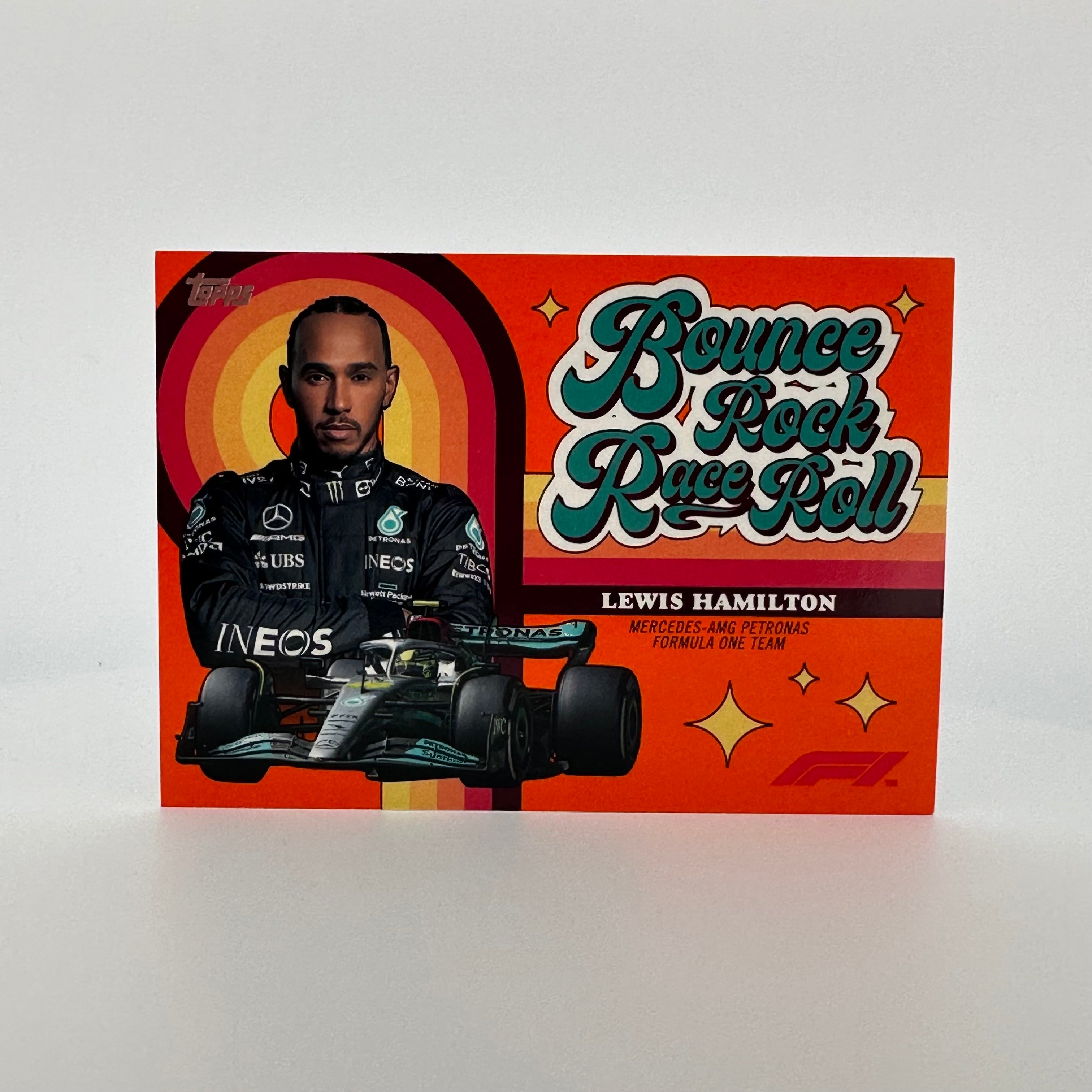 2022 Topps Formula 1 Lewis Hamilton Orange Bounce Rock Race Roll Trading Card - Perfect for F1 Collectors, Sports Memorabilia Enthusiasts & Racing Fans Display