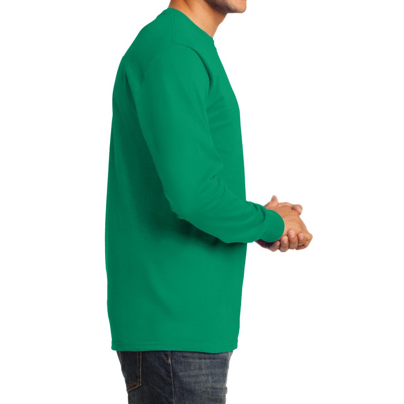 Men's Long Sleeve Essential T-Shirt - Soft Cotton Crewneck Casual Top for Everyday Wear | Perfect for Work, Travel & Layering