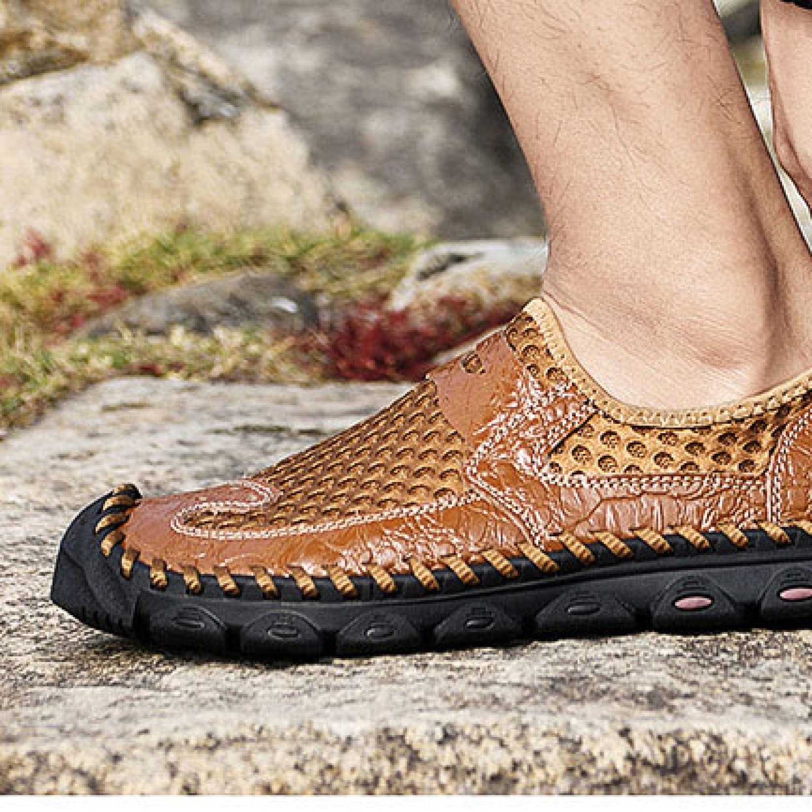 Breathable Men's Slip-On Loafers - Lightweight Mesh Casual Shoes for Summer, Outdoor & Driving | Perfect for Walking, Travel & Boat Activities