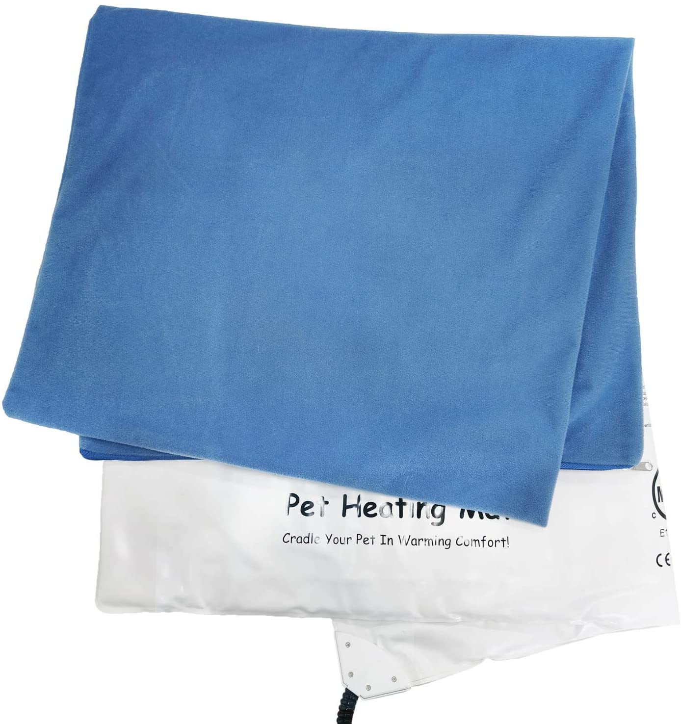 2021 Newest Adjustable Temperature Pet Heating Pad - Waterproof Electric Heated Bed Mat for Dogs & Cats with Timer | Indoor Use for Puppy Warming, Anti-Bite Design | Perfect for Winter, Arthritis Relief & Cozy Pet Napping