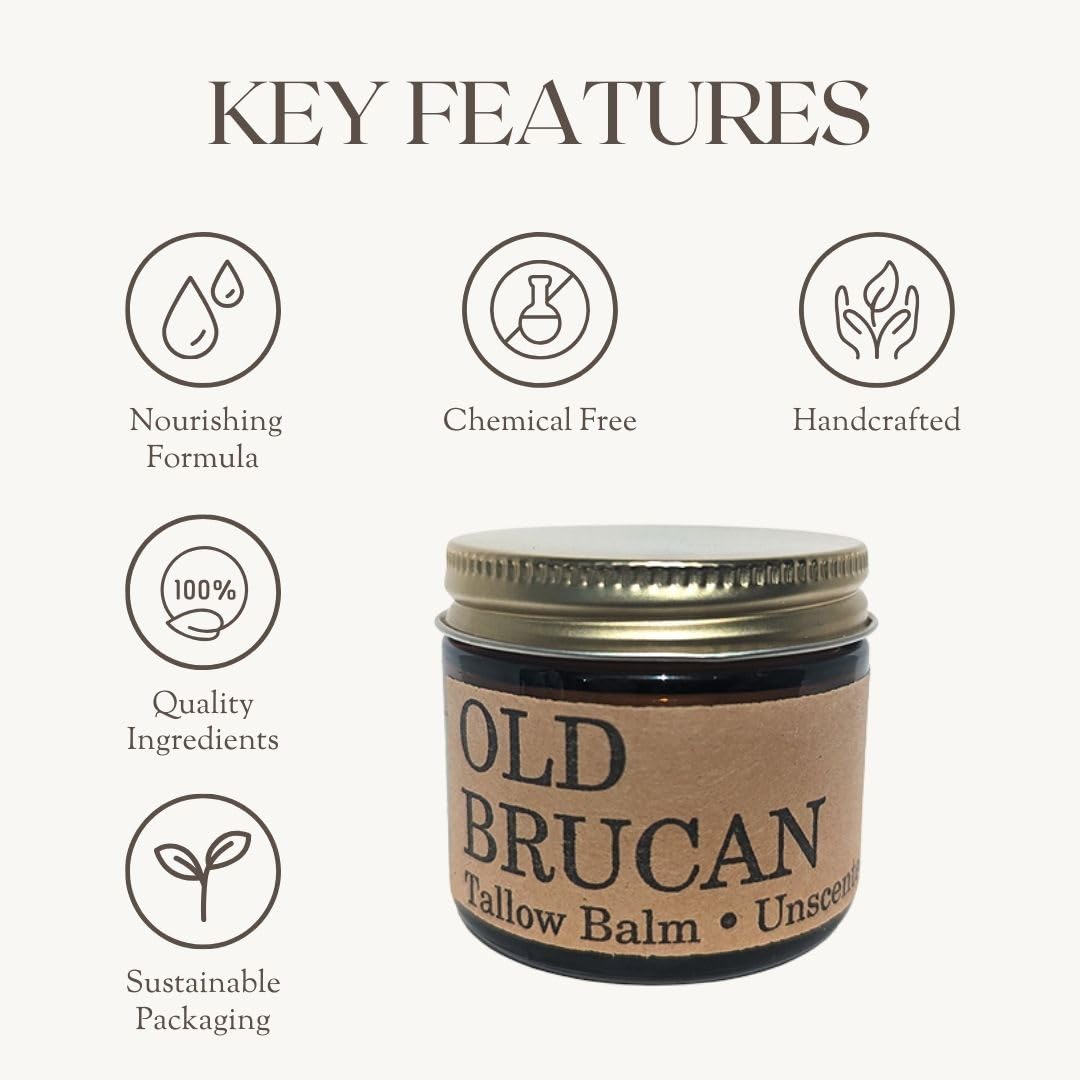 Organic Grass-Fed Beef Tallow Balm for Dry Skin - Natural Handmade Lotion with Cedarwood Essential Oil | 2 fl oz | Perfect for Eczema, Psoriasis & Winter Skin Care