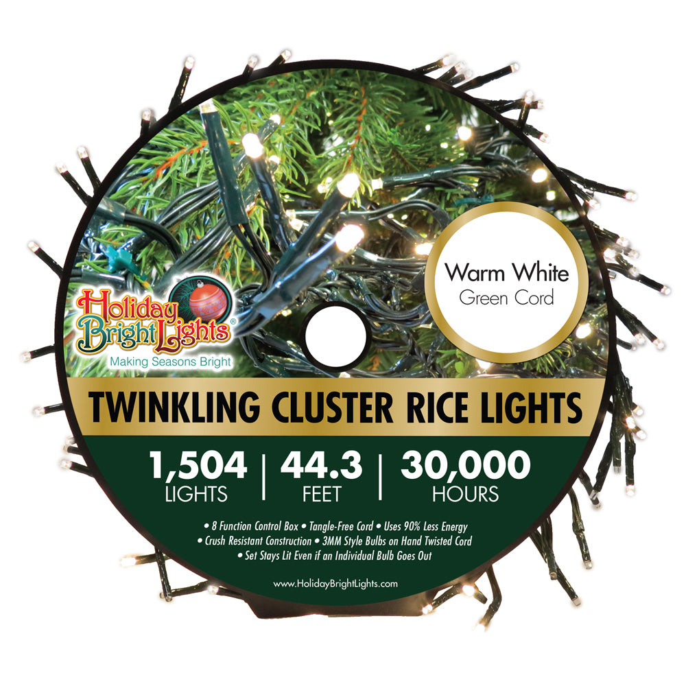 (Warm White) Warm White Cluster Rice Lights