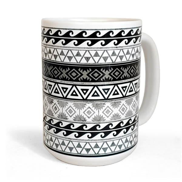 Aztec Pattern Ceramic Coffee Mug - 15 oz Insulated Travel Mug for Hot & Cold Drinks - Perfect for Office, Home, Camping & Gifts