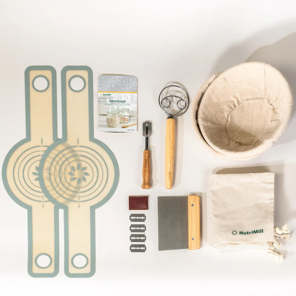 Nutrimill Artiste Sourdough Starter Kit - Fresh Homemade Bread Baking Supplies for Artisan Sourdough, Pizza Dough & More - Perfect for Home Bakers & Bread Lovers