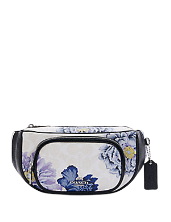 Coach Court Belt Bag in Signature Canvas With Kaffe Fassett Print - Stylish Crossbody Bag for Women, Fashionable Shoulder Purse for Daily Use, Work, Travel & Outings
