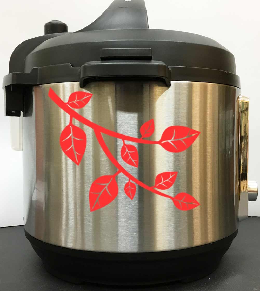 Red Tree Branch Vinyl Decal Sticker for Instant Pot & Pressure Cookers - Waterproof Kitchen Appliance Decoration for Instant Pot Duo, Ultra, Lux Models