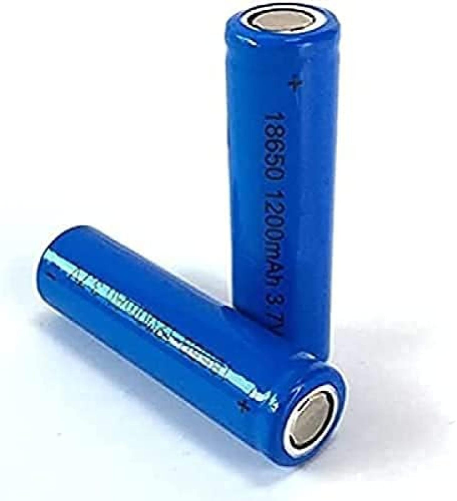 3.7V 1200mAh Rechargeable Aa Li-ion Batteries 2-Pack Flat Top - Perfect for Flashlights, Toys, and Electronic Devices