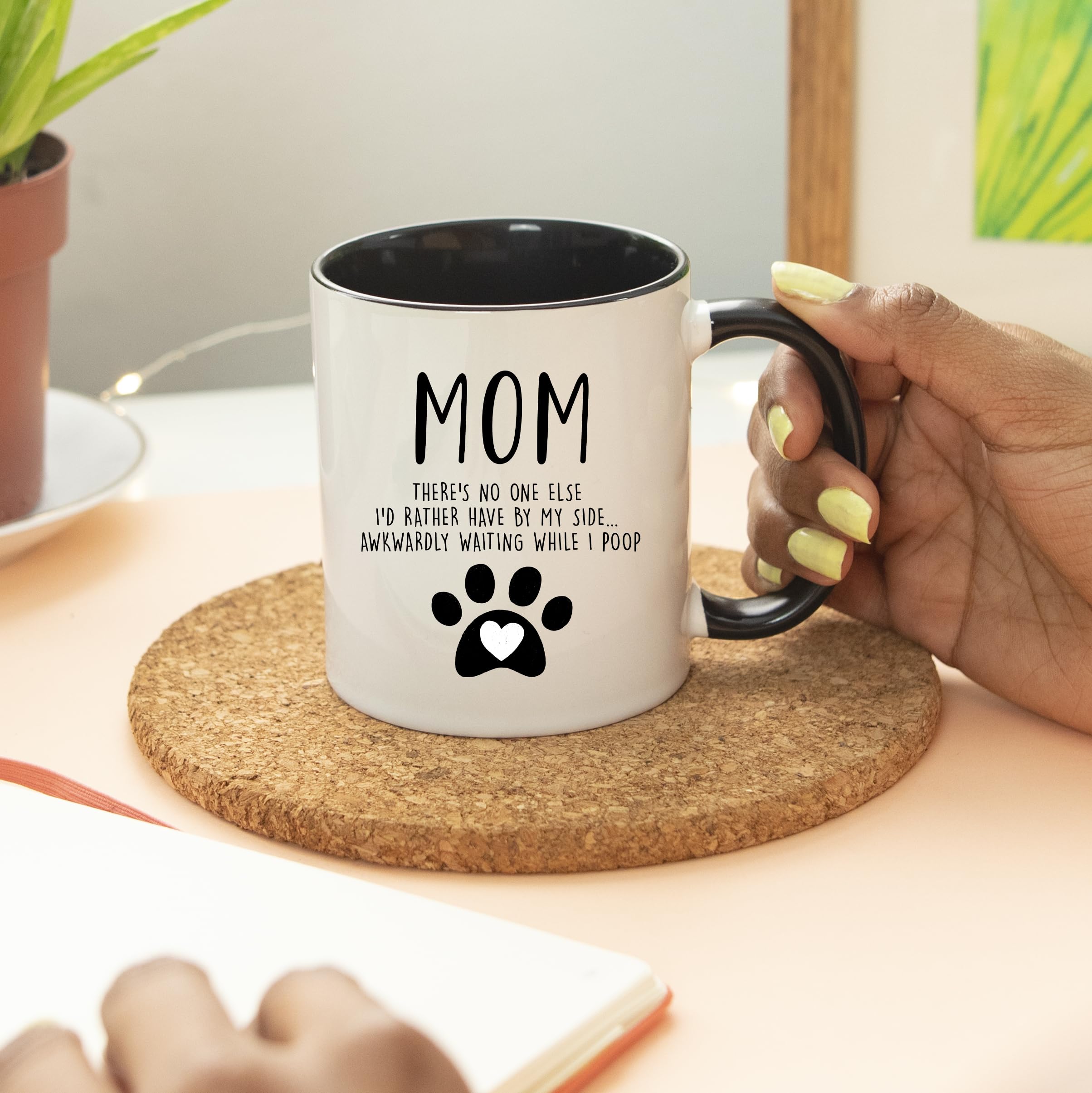 Best Dog Mom Ever Mug - 11oz Ceramic Coffee Cup with Black Handle for Dog Lovers - Perfect Gift for Women, Dog Owners & Pet Lovers - Ideal for Coffee, Tea & Hot Drinks at Home or Office