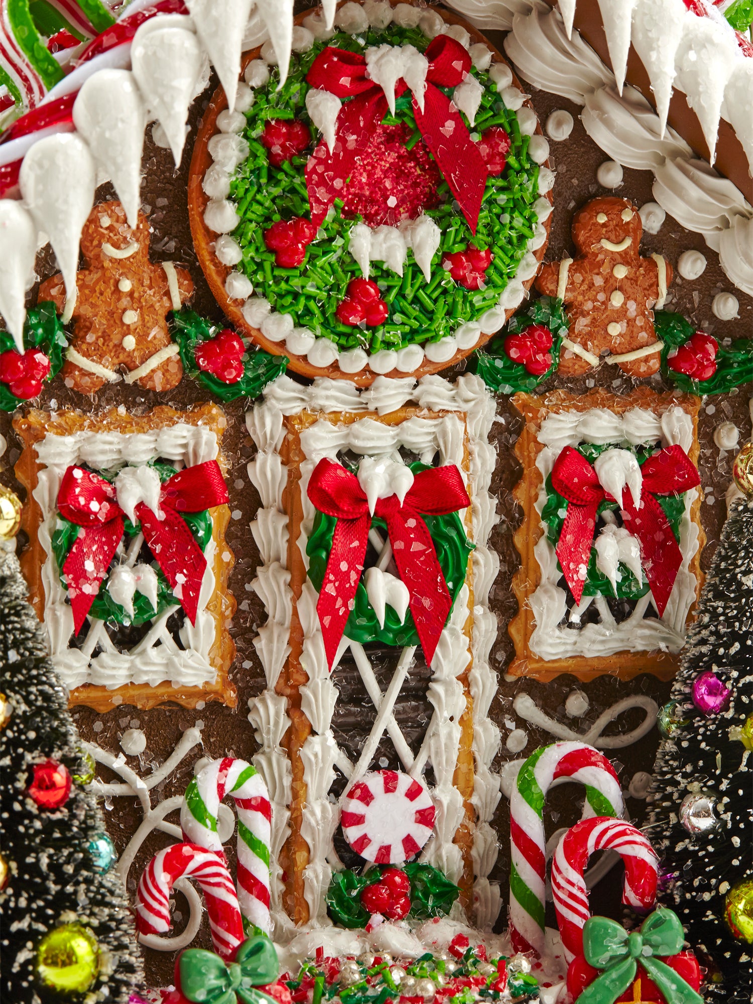 Green Ribbon Candy Gingerbread House Kit - DIY Holiday Decor for Christmas, Parties & Festive Baking Fun