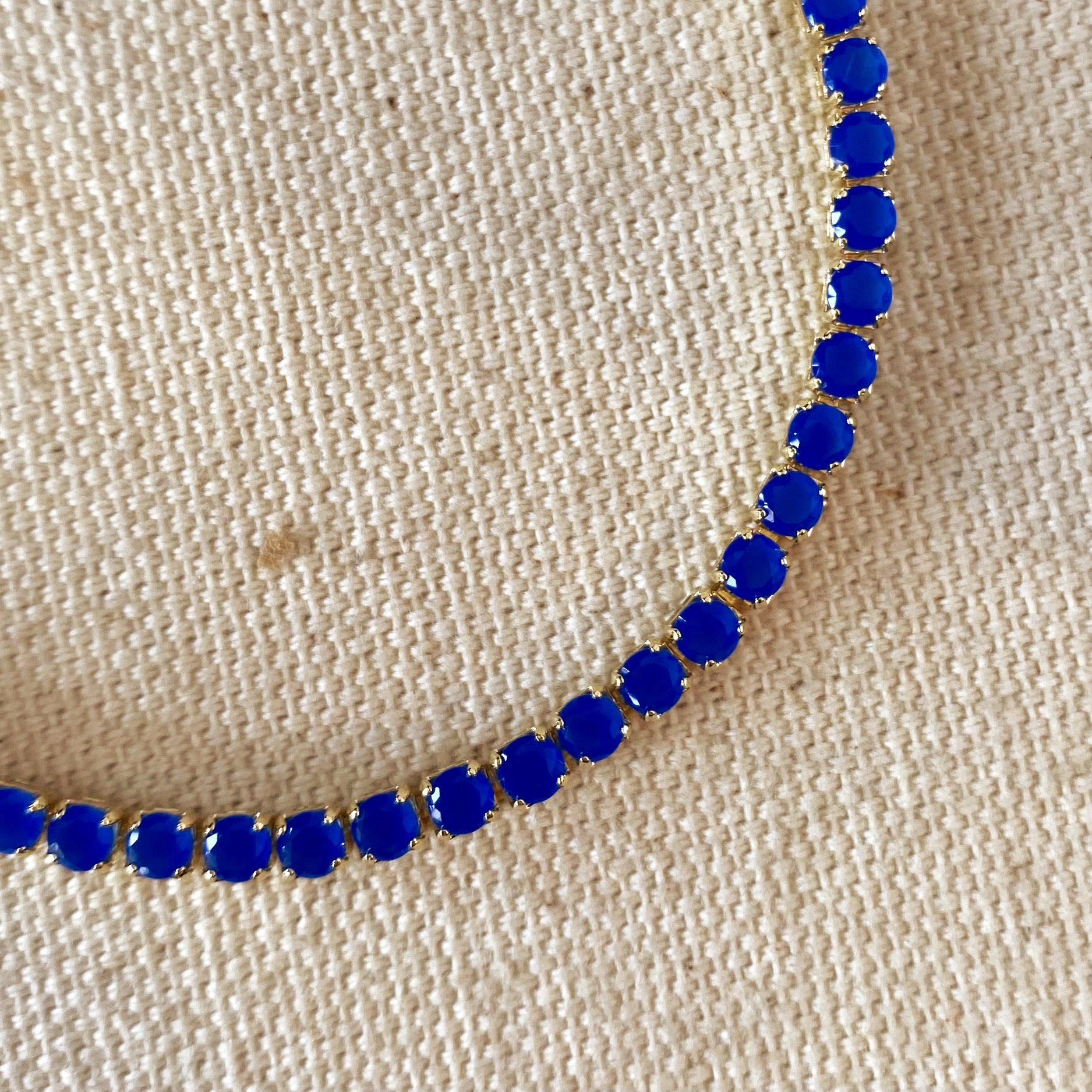 18K Gold Filled 3mm Cubic Zirconia Royal Blue Bracelet for Women - Elegant Stackable Jewelry Gift for Birthday, Anniversary & Special Occasions