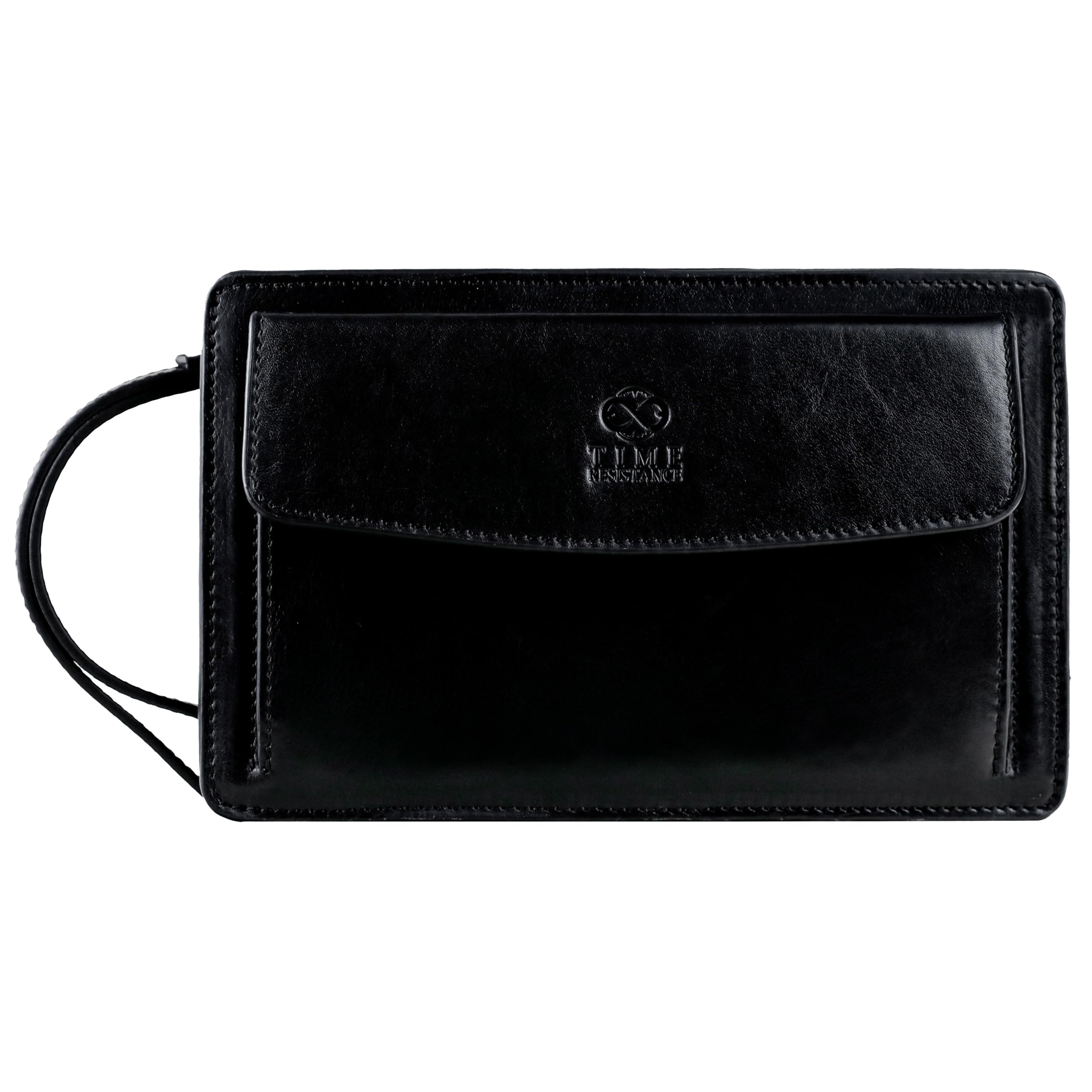 Premium Italian Leather Clutch for Men - Handmade Time Resistance Wrist Organizer Bag with Gift Box | Business Travel, Office Essentials & Luxury Gifting