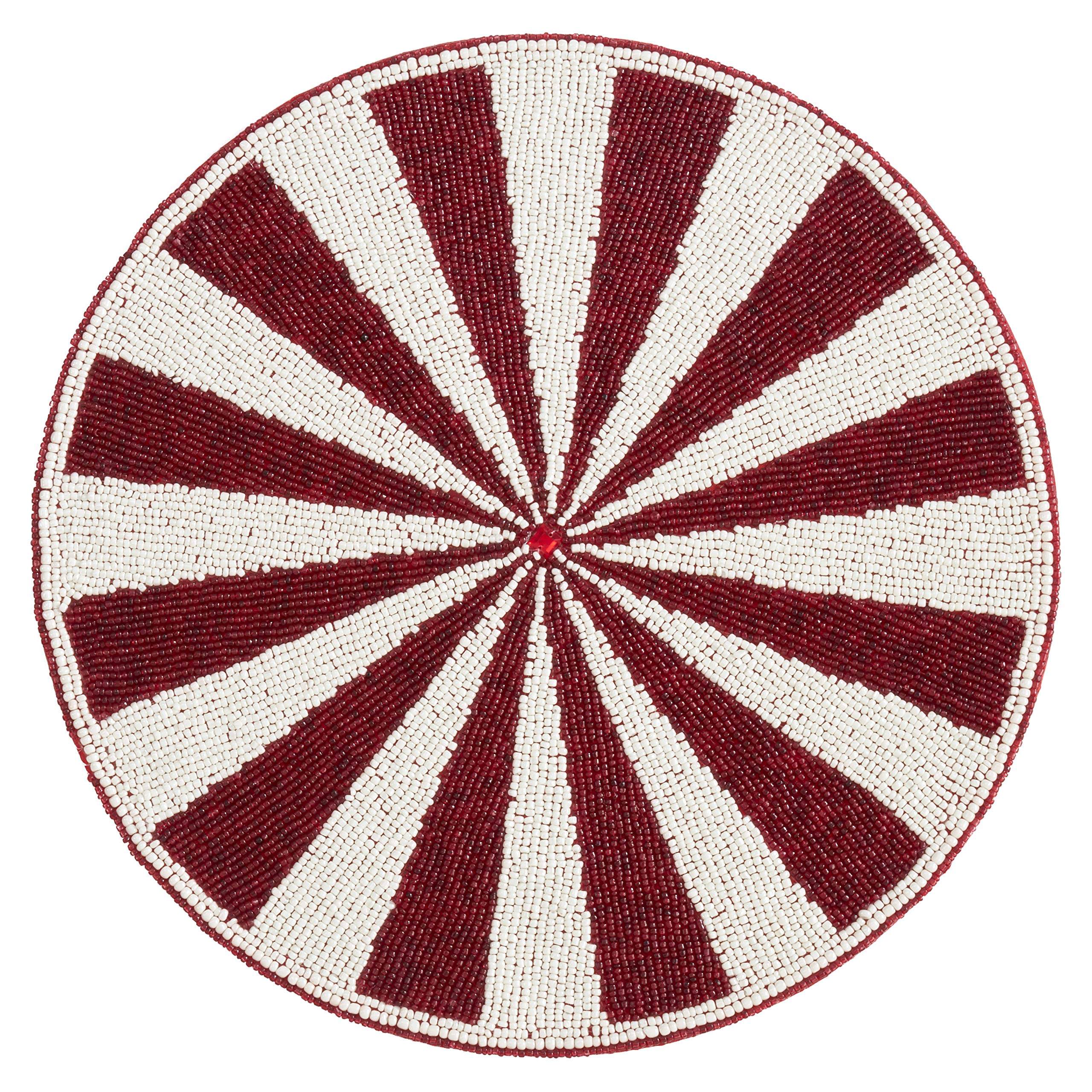 Festive Candy Cane Christmas Placemats Set of 4 - Holiday Table Decor for Dining, Party & Seasonal Home Decorations