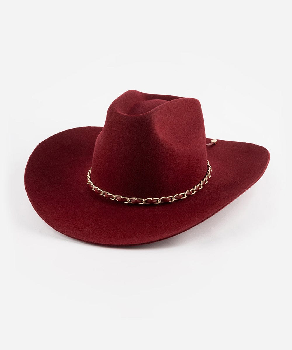 Limited Edition Lane Burgundy Cowboy Hat for Women & Men - Western Style Fashion Accessory for Rodeo, Country Music Festivals & Outdoor Adventures