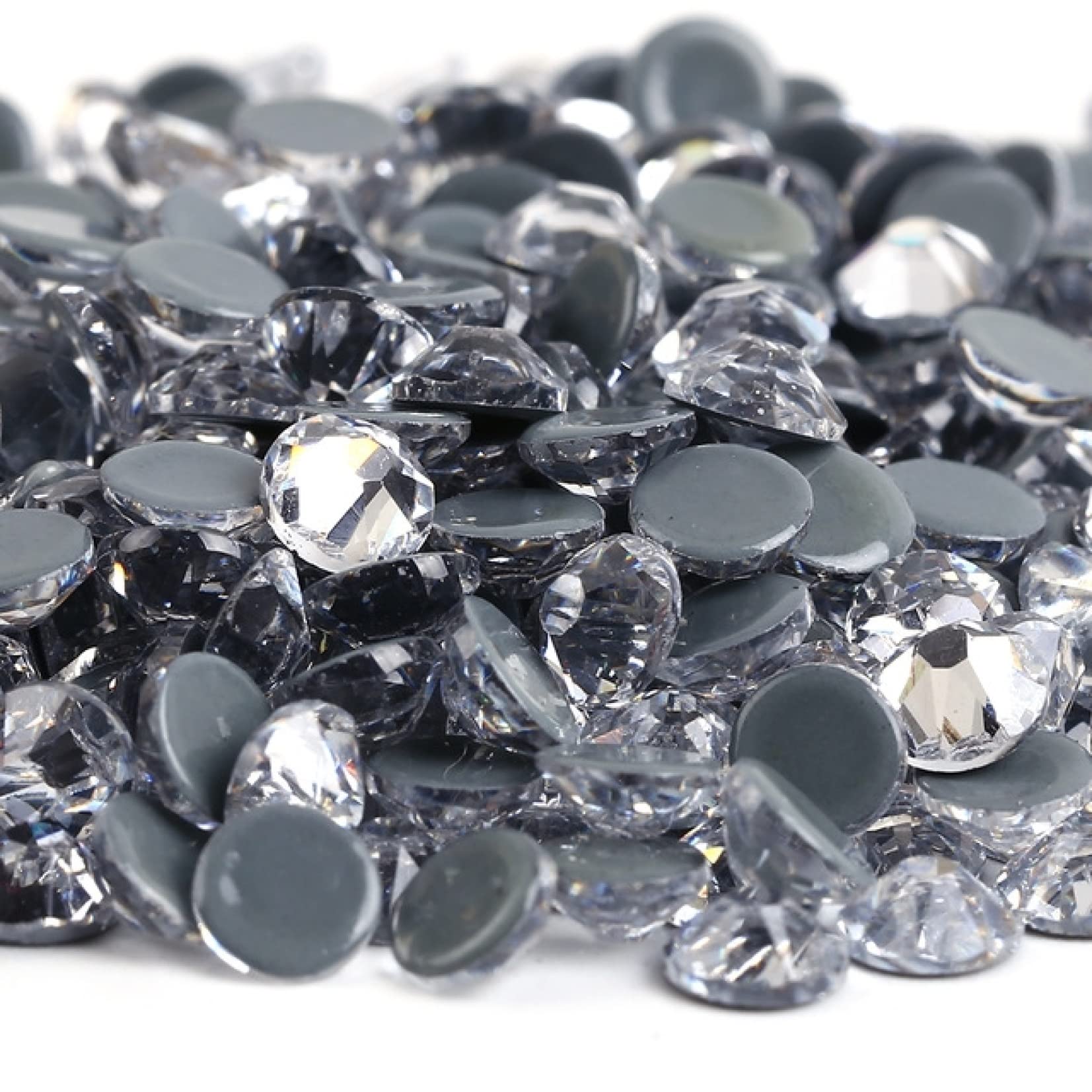 1 Bag AB Rhinestone Nail Gems - Round Flatback Crystals for Nail Art, DIY Crafts & Eye Makeup | Perfect for Nail Decoration, Jewelry Making & Cosmetics