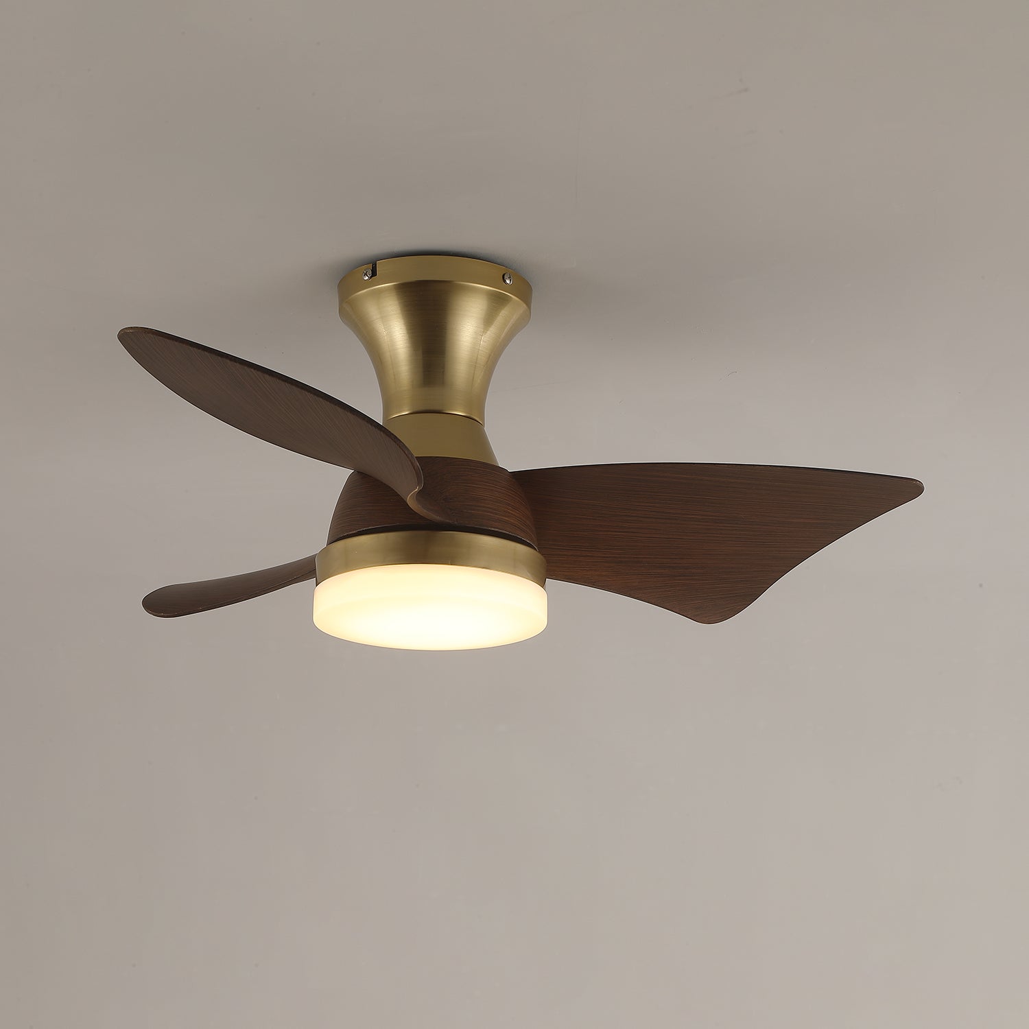 Breeze Lux Ceiling Fan Light with Remote Control - 52 Inch Modern Flush Mount Fan for Bedroom, Living Room - Energy Efficient Quiet DC Motor - Perfect for Home Cooling and Air Circulation