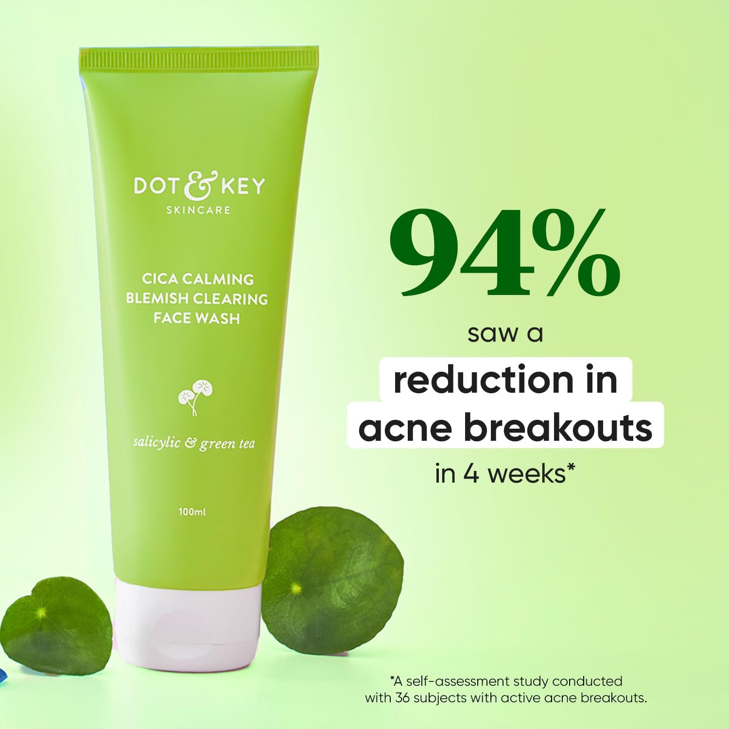2% Salicylic Acid Acne Face Wash with Green Tea & Zinc - Oil Control Cleanser for Oily, Sensitive Skin | Sulfate-Free Formula for Men & Women | 100ml | Perfect for Daily Skincare Routine & Preventing Breakouts