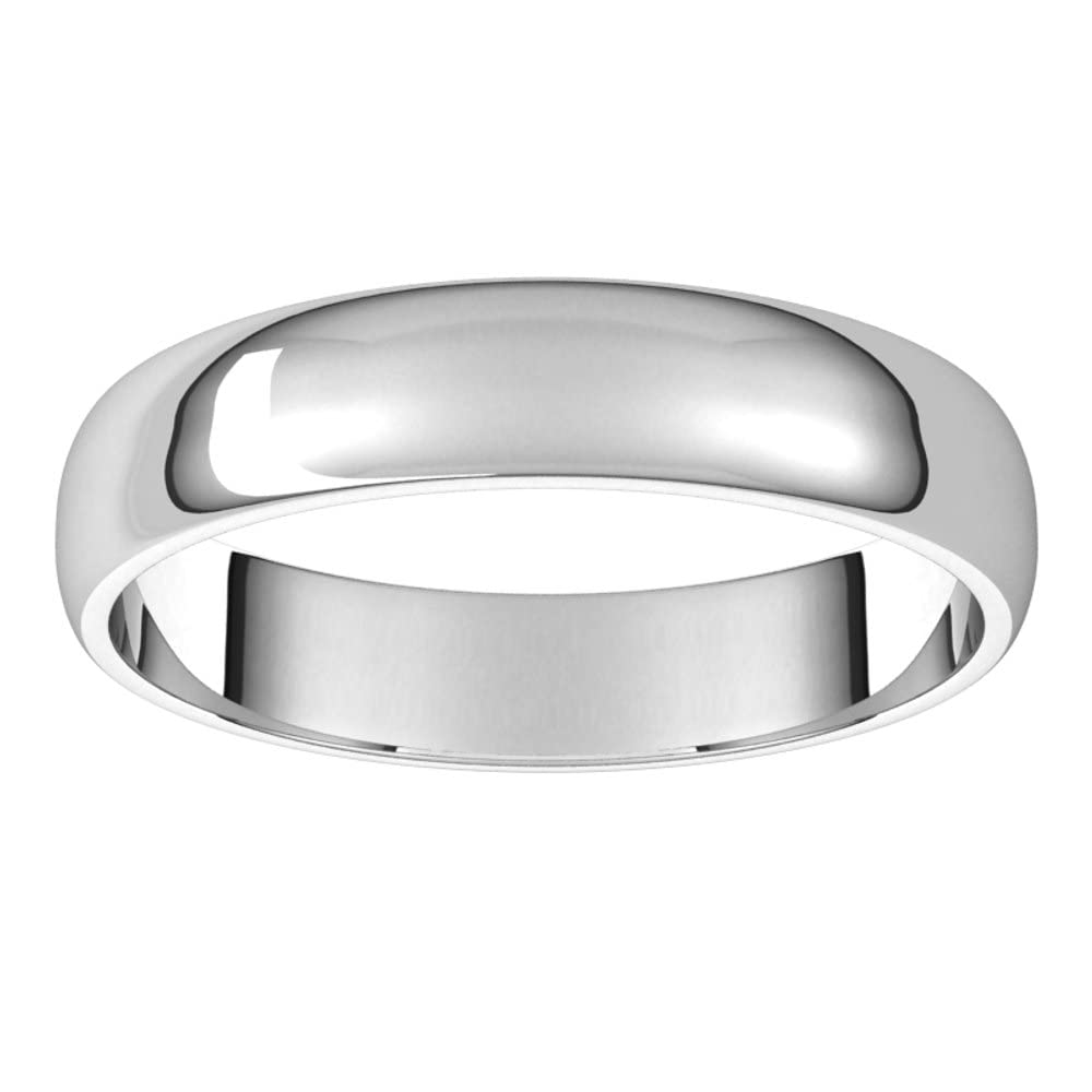 14K Gold 4mm Light Half Round Wedding Band Ring for Women - Elegant Bridal Jewelry, Anniversary Gift for Her - Perfect for Engagements, Weddings & Special Occasions
