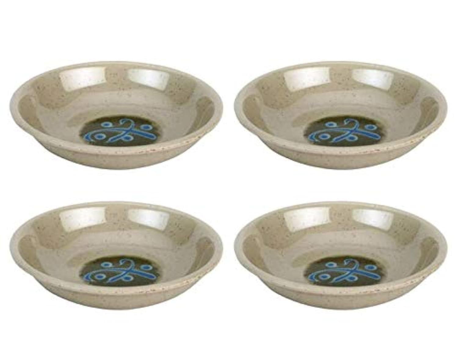 4-Pack Green Melamine Soy Sauce Dipping Bowls - 3.75 Inch Small Condiment Dishes for Sushi, Dumplings, Snacks & Appetizers - Durable & Lightweight Kitchen Serving Bowls