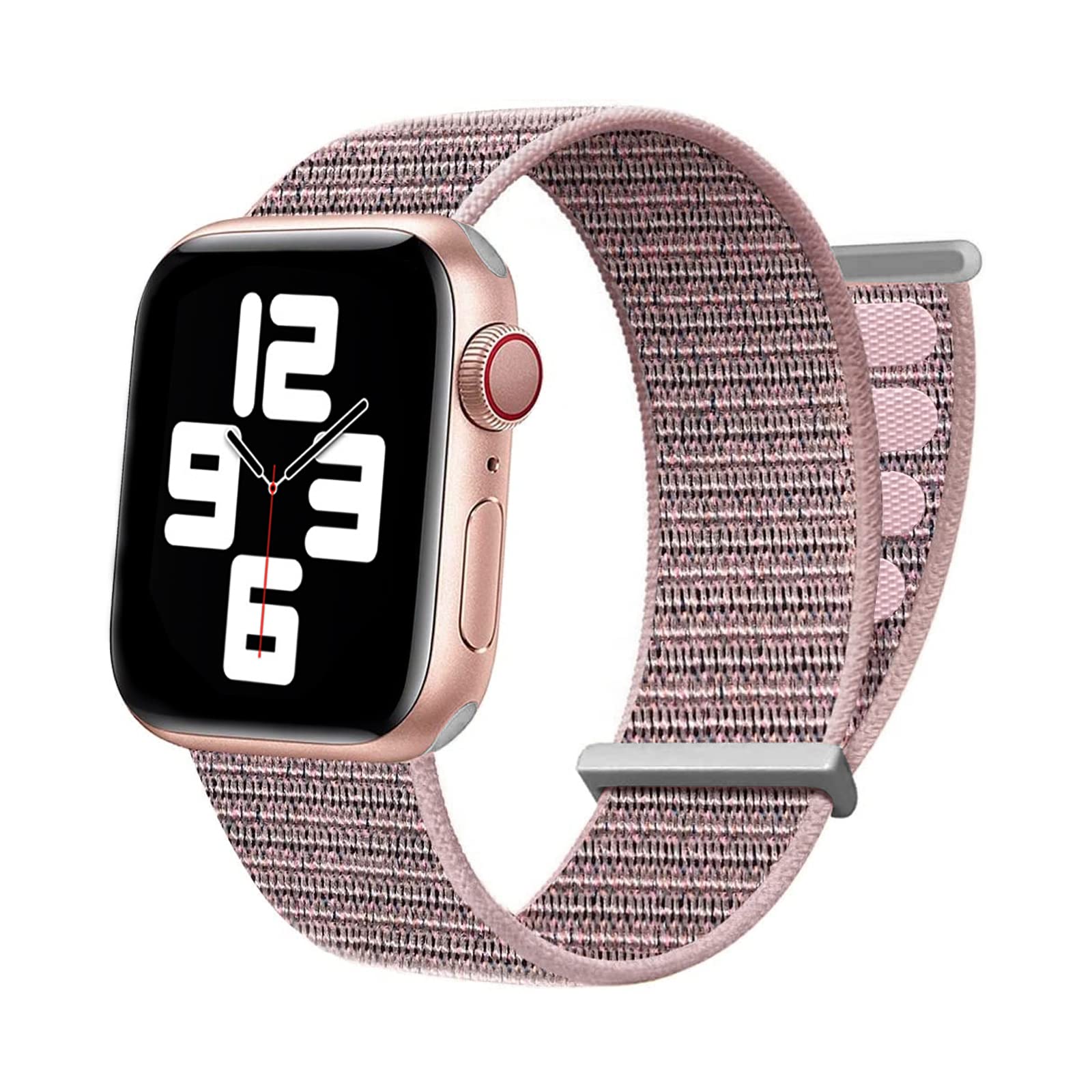 Durable Nylon Sport Loop Band Compatible with Apple Watch Series 1/2/3/4/5/6/7/8/SE - Adjustable Strap for iWatch - Perfect for Running, Workouts & Everyday Wear