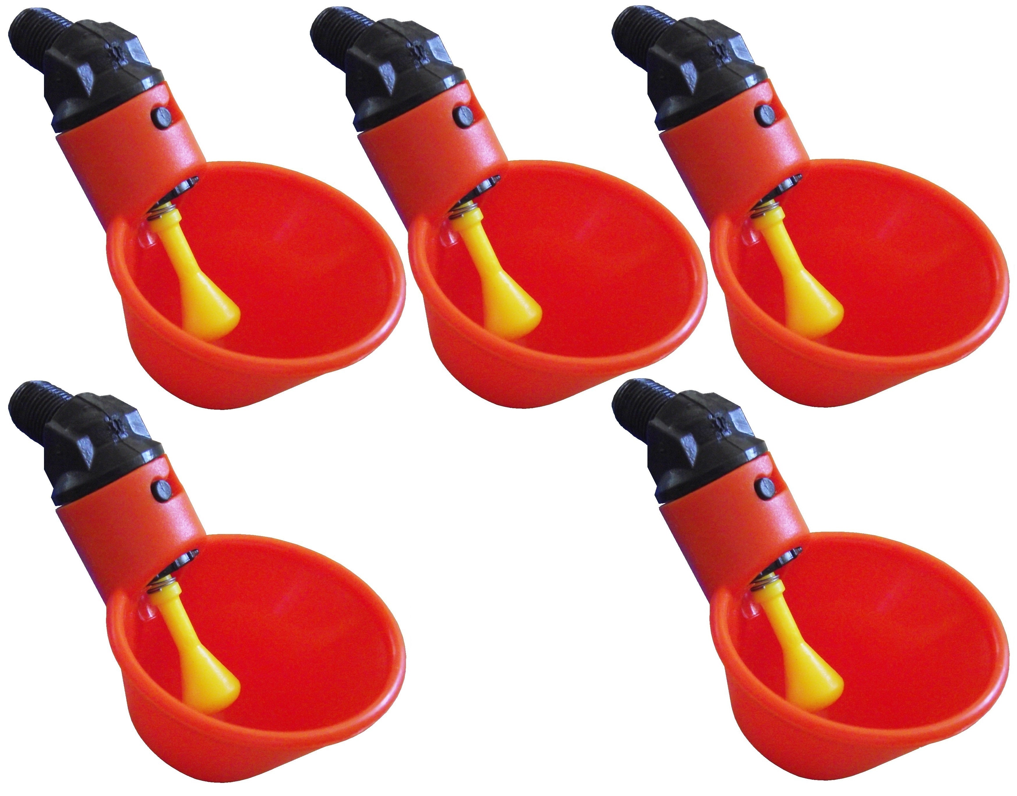 Automatic Chicken Waterer - Orange Cup Style Poultry Drinker for Coops & Backyard Farms | Durable & Easy-to-Use Poultry Feeder for Chickens, Ducks & Birds