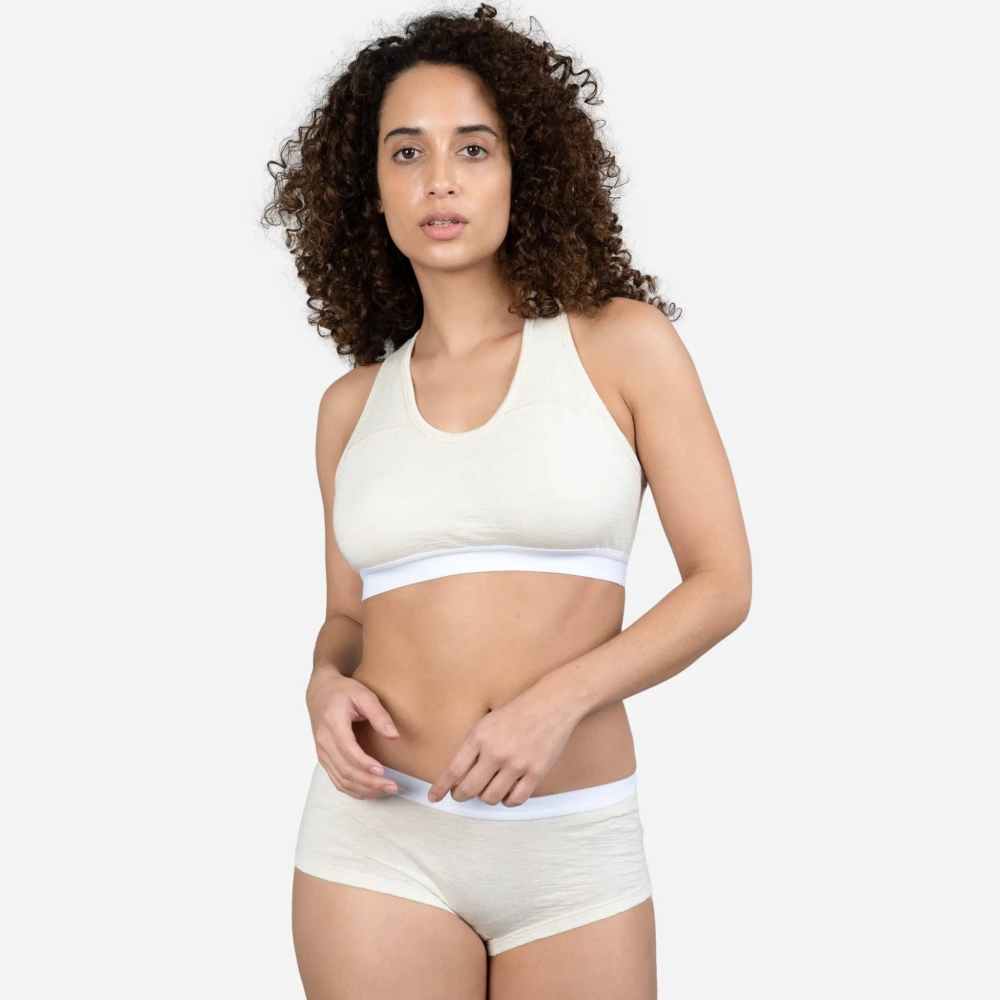 Ultralight Women's Alpaca Wool Sports Bra - 160 GSM - Perfect for Yoga, Running & Outdoor Activities